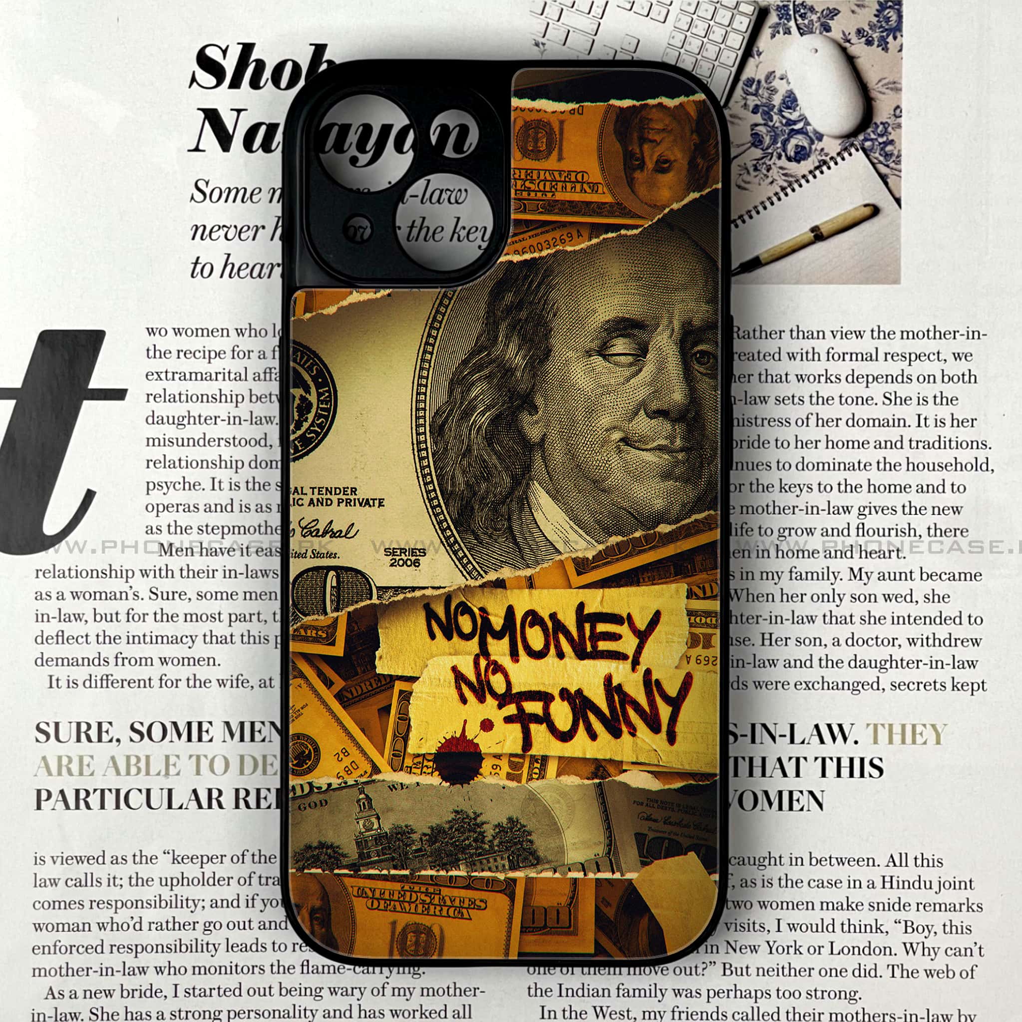 iPhone 14 - Dollar Series - Premium Metal Printed soft Bumper shock Proof Case