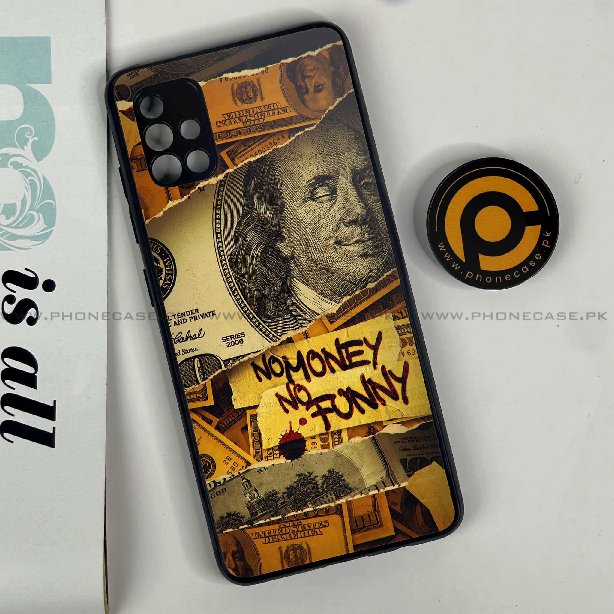 Samsung Galaxy A51 Dollar Series Premium Printed Glass soft Bumper shock Proof Case
