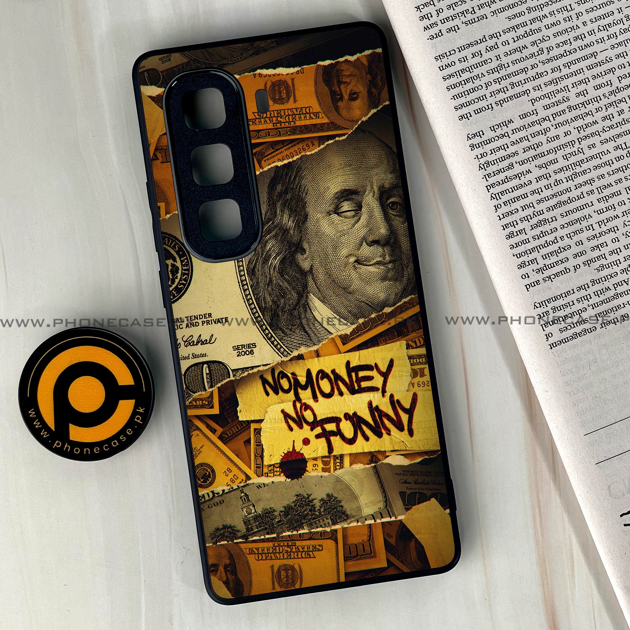 Infinix Hot 60 Pro Plus - Dollar Series - Premium Metal Printed soft Bumper shock Proof Case