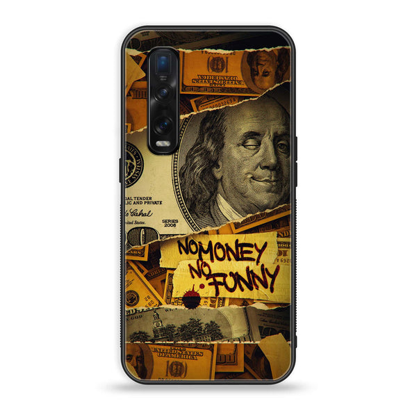 Oppo Find X2 Pro - Dollar Series - Premium Printed Glass soft Bumper shock Proof Case