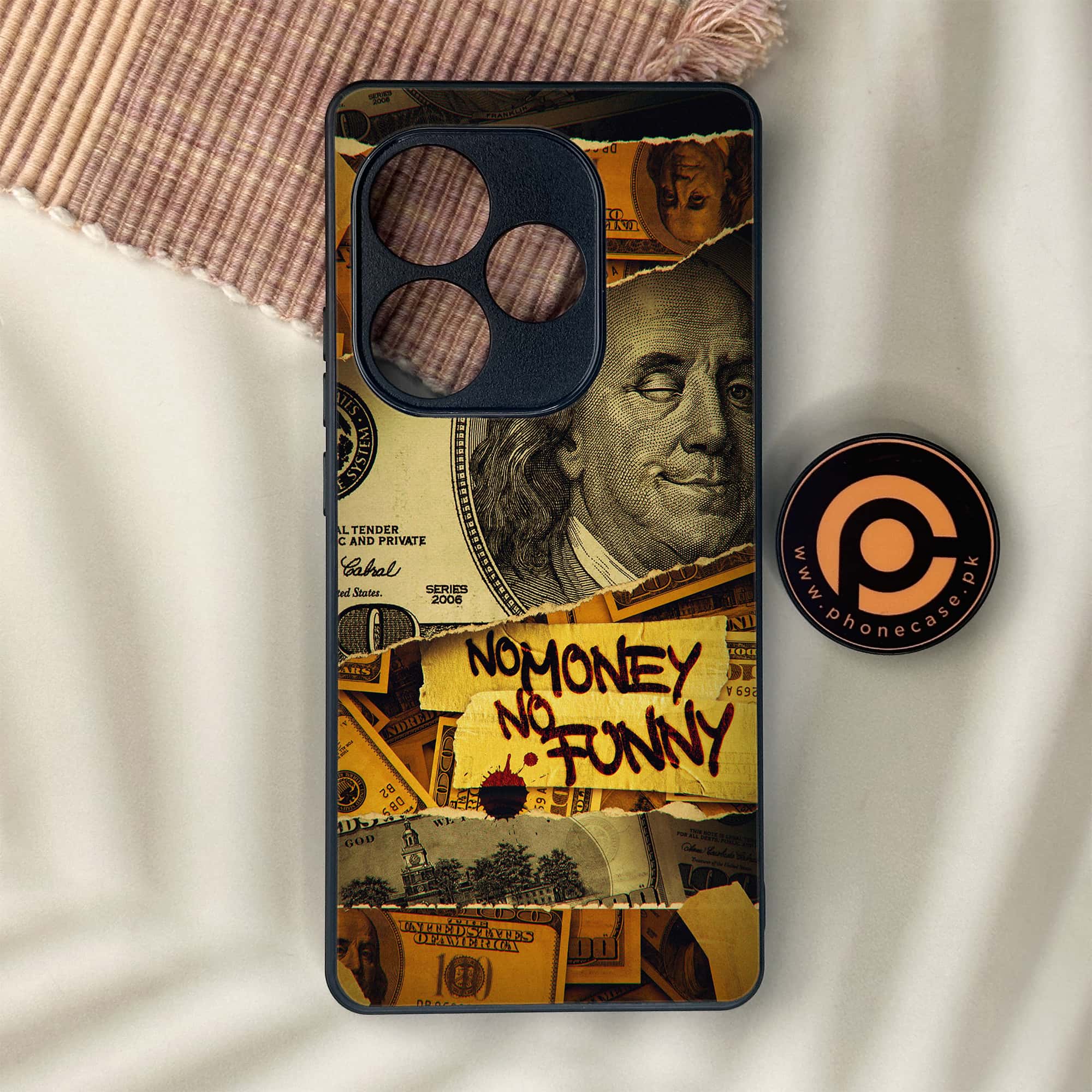 Realme GT 6 - Dollar Series - Premium Metal Printed soft Bumper shock Proof Case