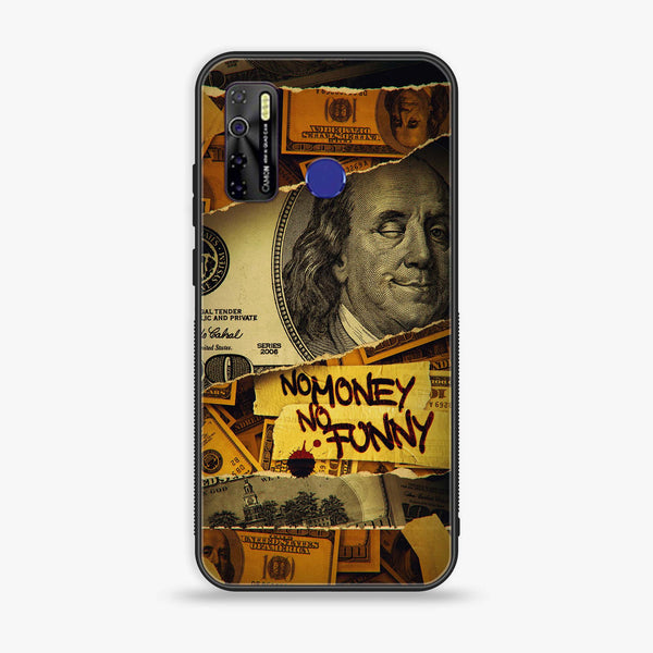 Tecno Camon 15 - Dollar Design 1- Premium Printed Glass soft Bumper shock Proof Case CS-13024