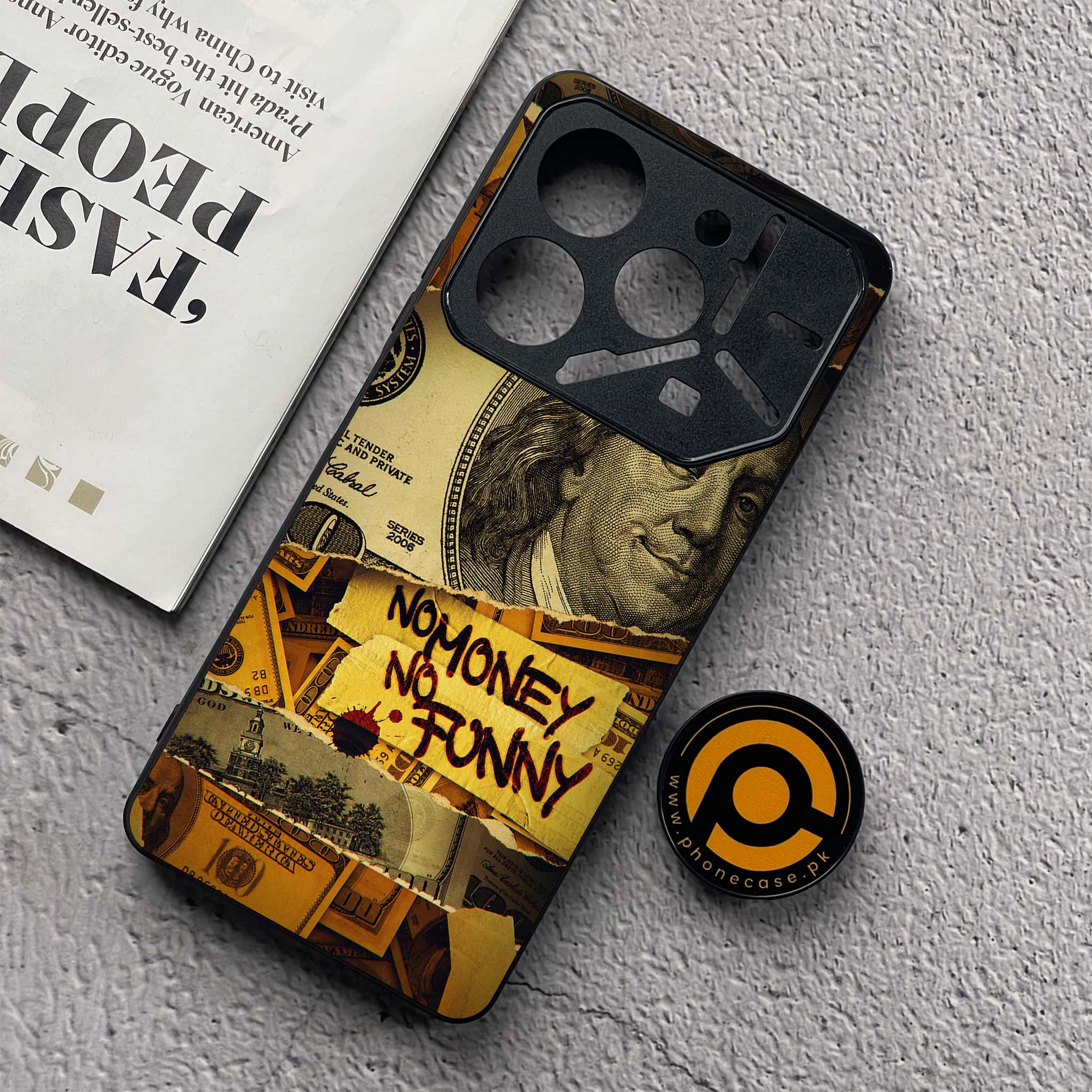 Tecno Pova 6 Neo - Dollar Series - Premium Metal  Printed soft Bumper shock Proof Case