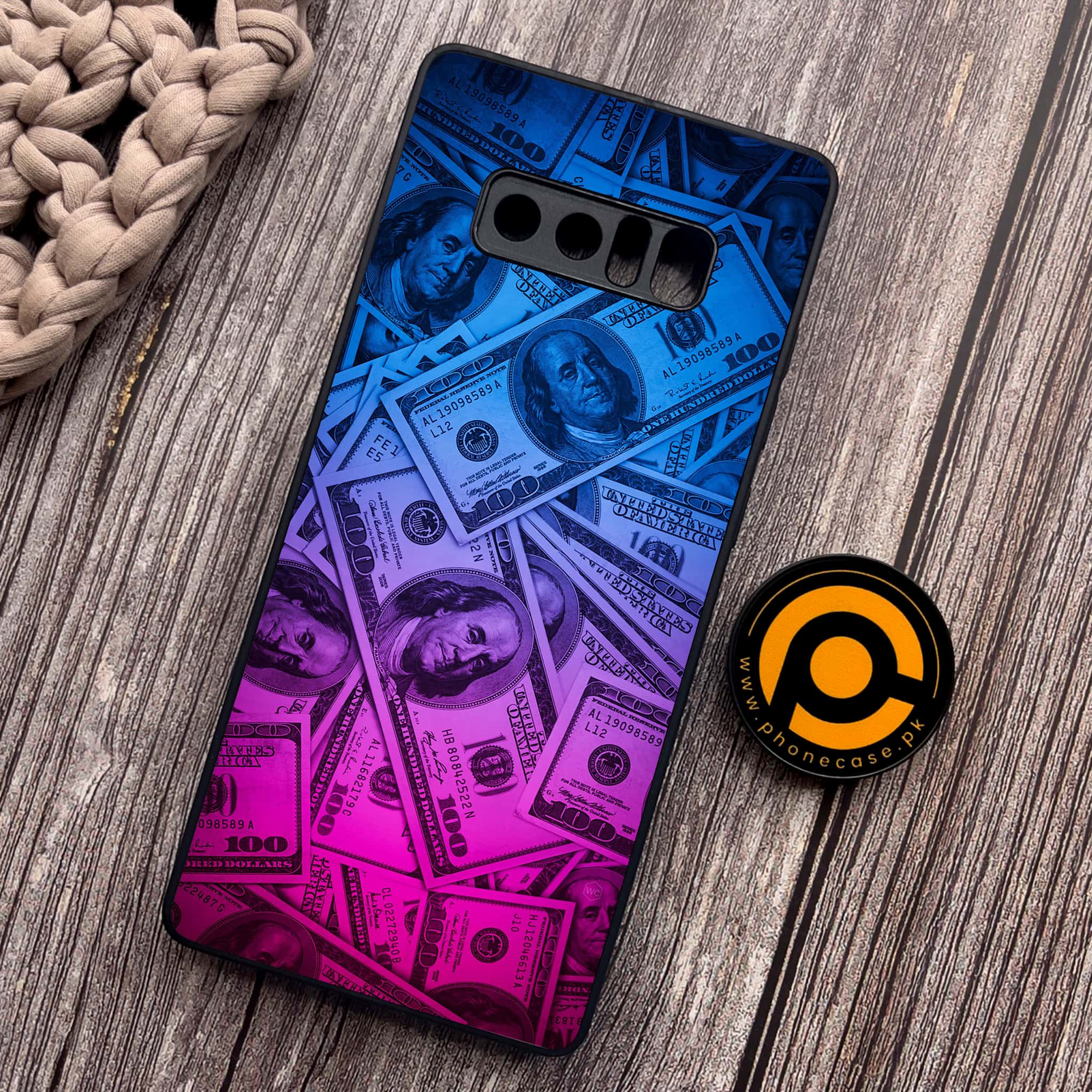 Samsung Galaxy Note 8 - Dollar Series - Premium Metal Printed soft Bumper shock Proof Case