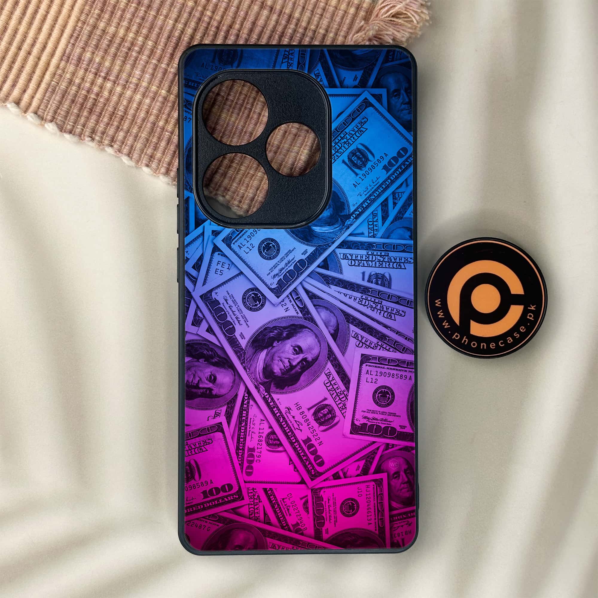 Realme GT 6 - Dollar Series - Premium Metal Printed soft Bumper shock Proof Case