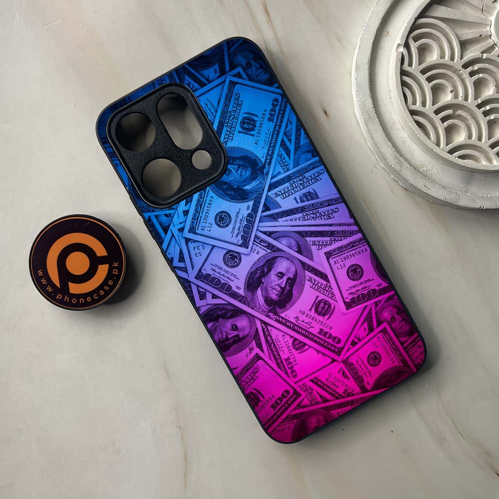 Oppo Reno 14 5G - Dollar Series - Premium Metal Printed soft Bumper shock Proof Case