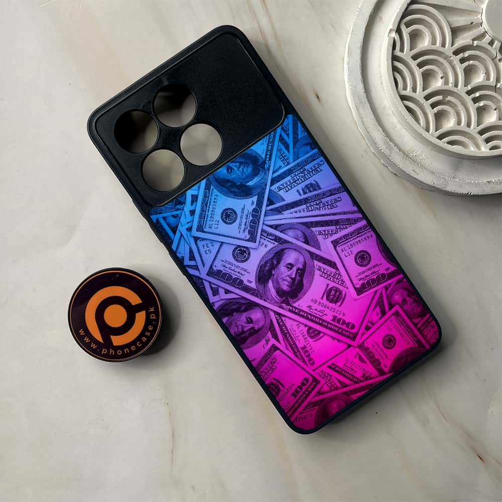Xiaomi Poco F6 Pro - Dollar Series - Premium Metal Printed soft Bumper shock Proof Case