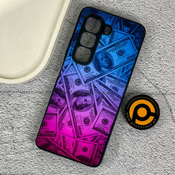 Infinix Hot 50 4G - Dollar Design 3 - Premium Metal Printed soft Bumper shock Proof Case  CS-36058