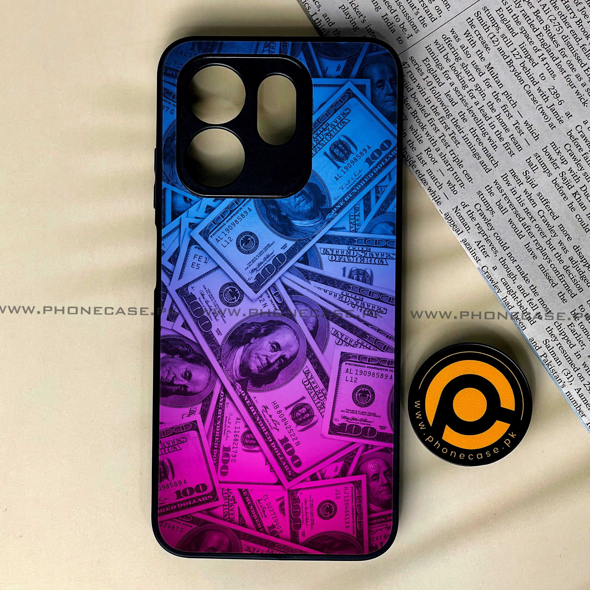 Infinix Hot 50i - Dollar Series - Premium Metal Printed soft Bumper shock Proof Case