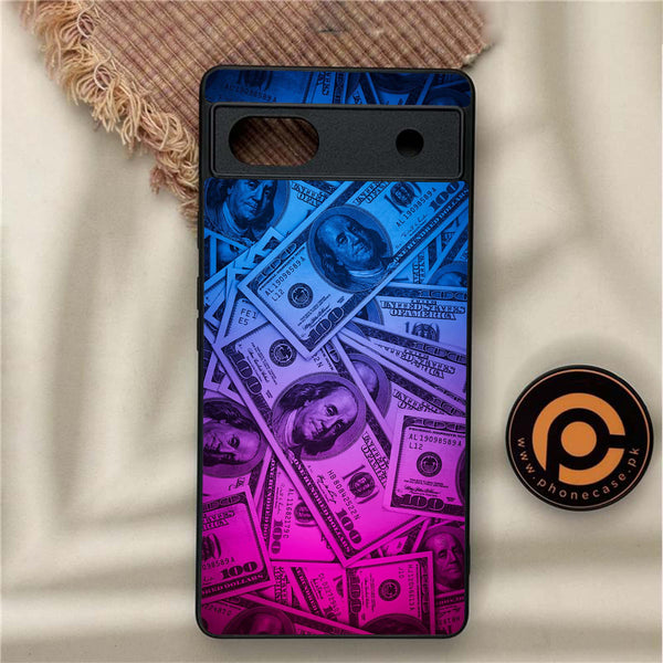 Google Pixel 6A - Dollar Design 3 - Premium Metal Printed soft Bumper Shock Proof Case  CS-36311