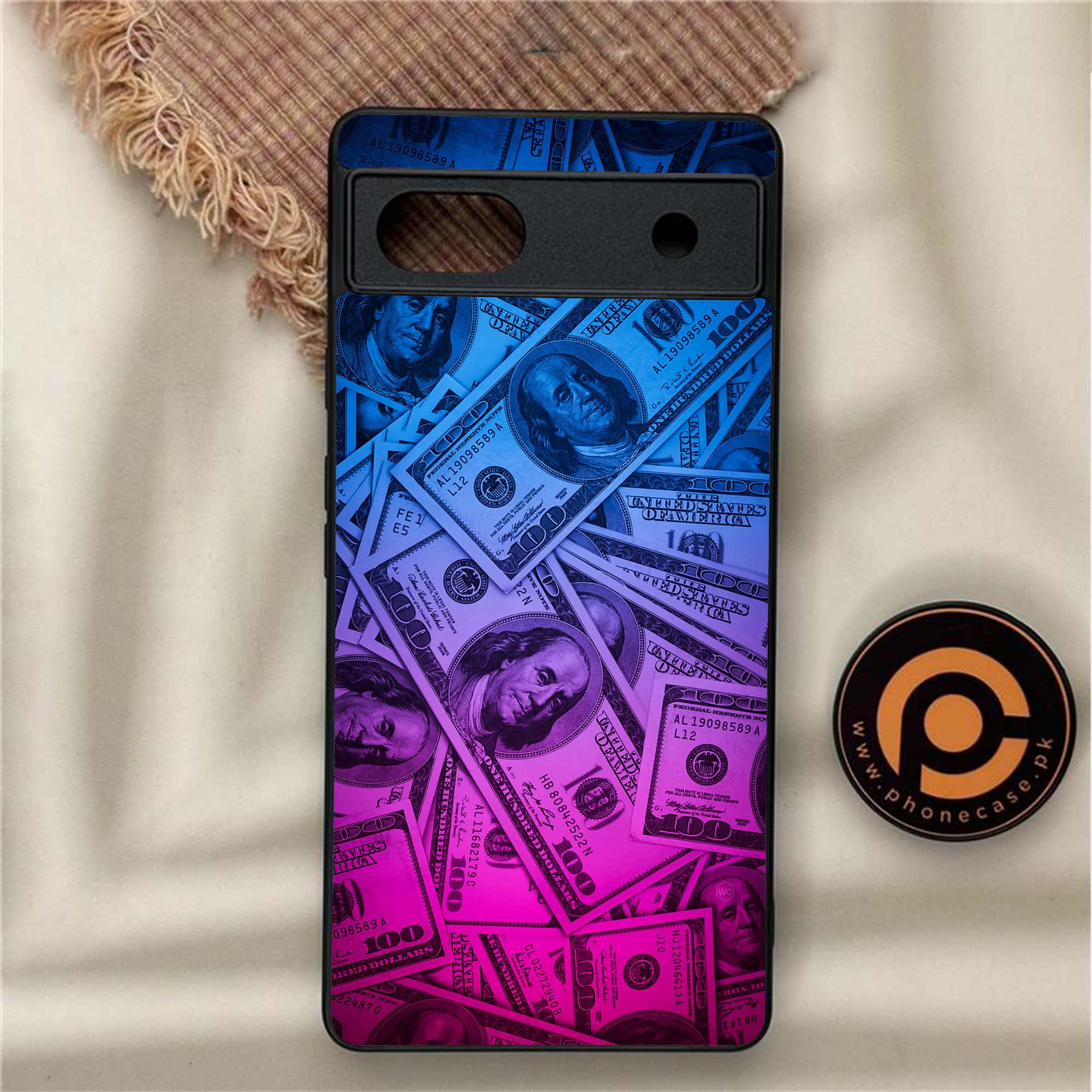 Google Pixel 6A - Dollar Series - Premium Metal Printed soft Bumper Shock Proof Case