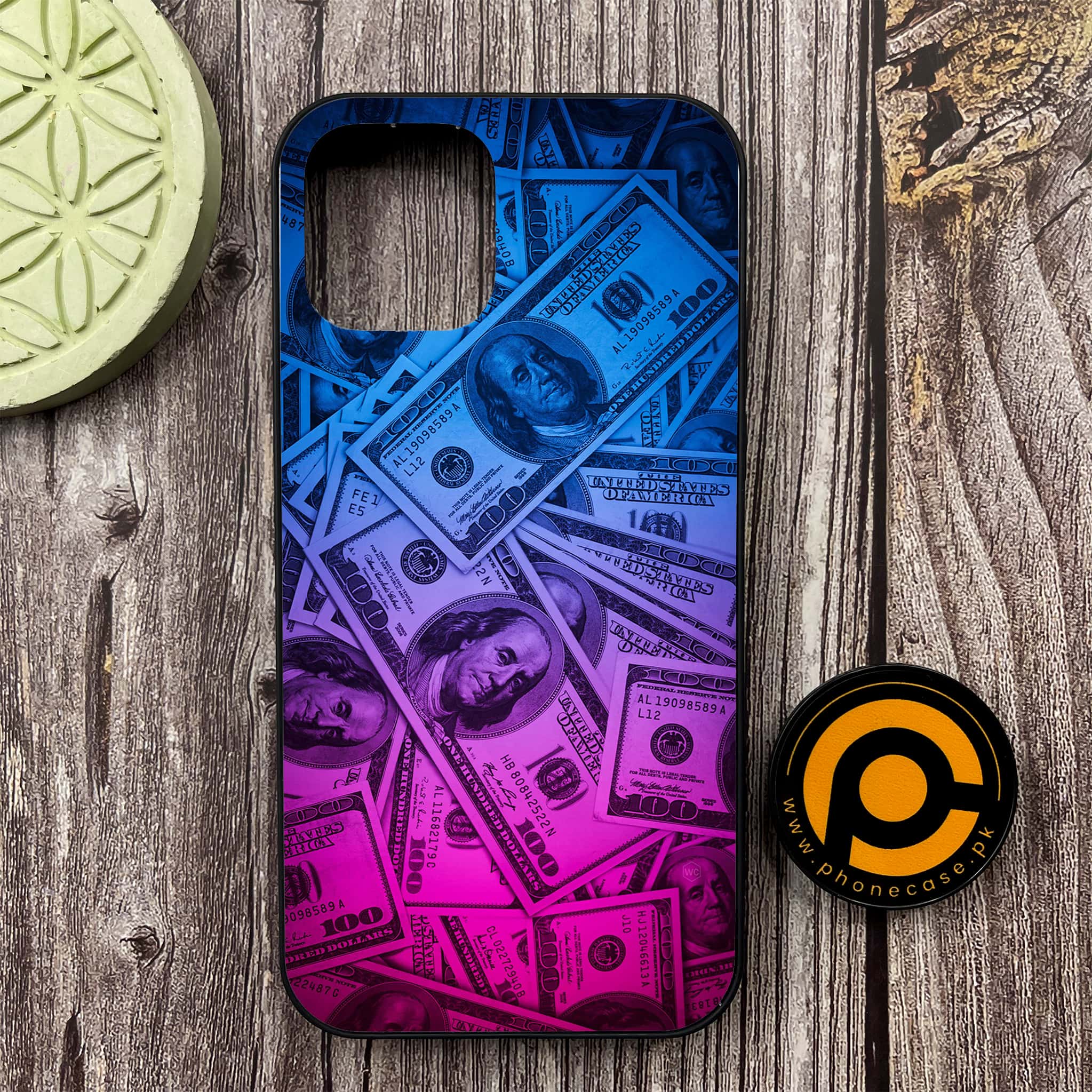 iPhone 12 - Dollar Series - Premium Metal Printed soft Bumper shock Proof Case