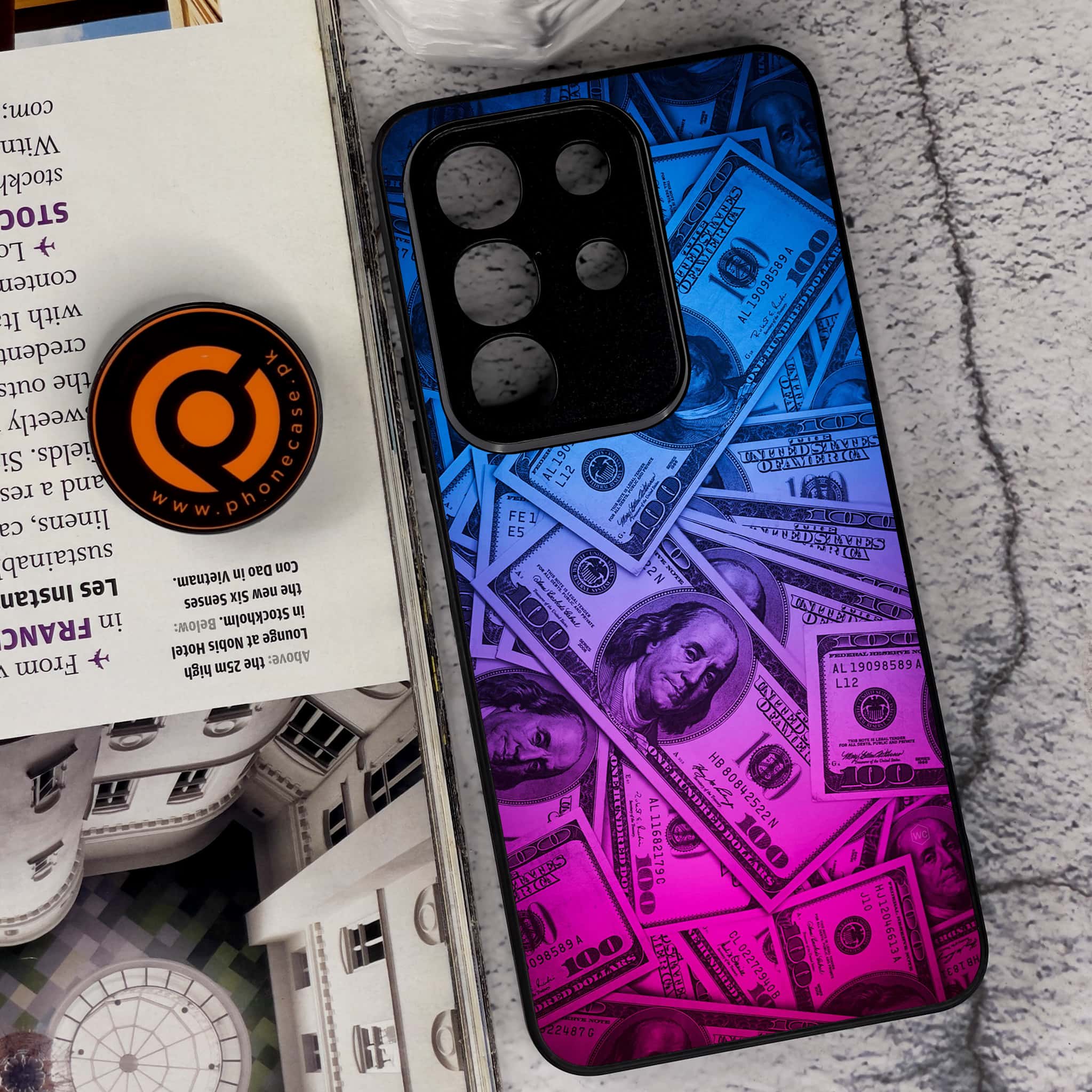 Vivo Y29 4G - Dollar Series - Premium Metal Printed soft Bumper Shock Proof Case
