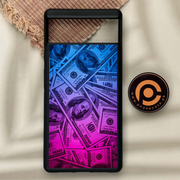 Google Pixel 6 - Dollar Design 3 - Premium Metal Printed soft Bumper Shock Proof Case CS-15386