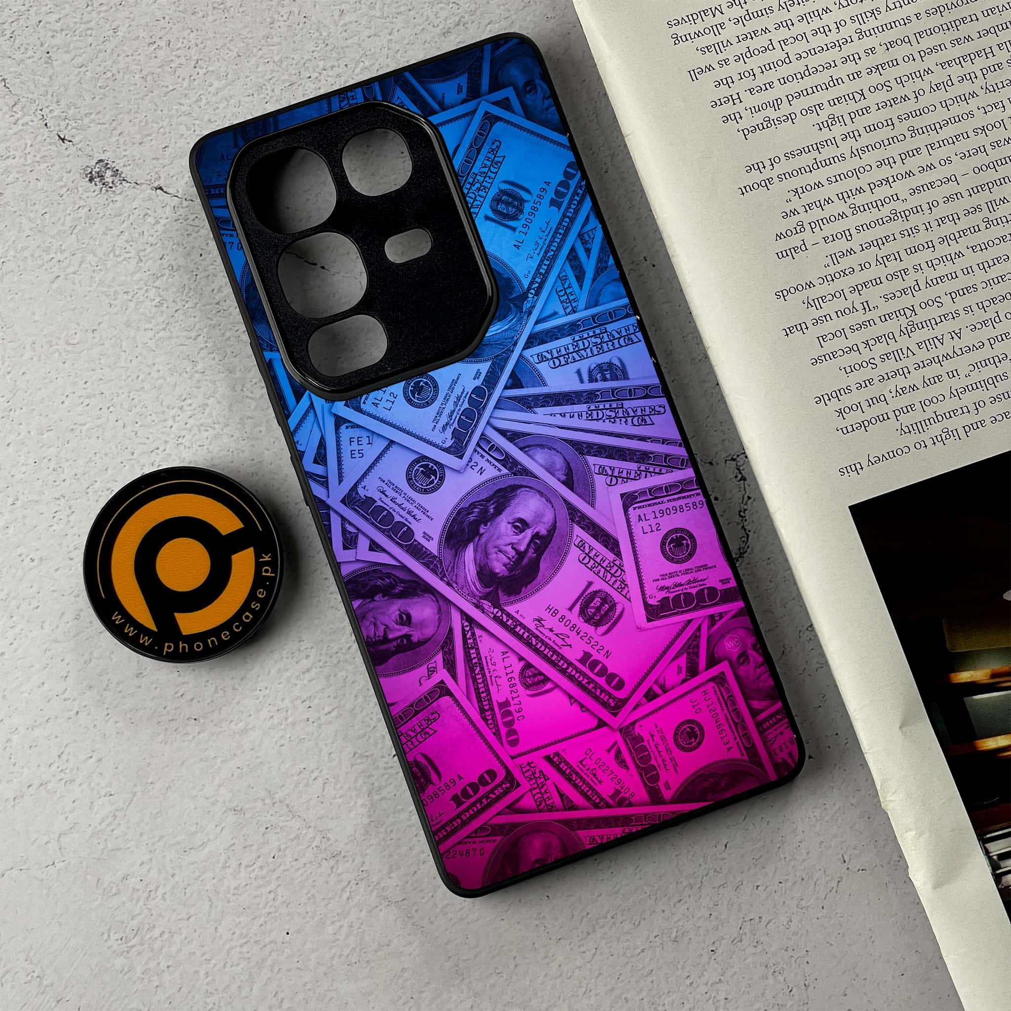 Infinix Note 50 Pro Plus - Dollar Series - Premium Metal Printed Soft Bumper Shockproof Case