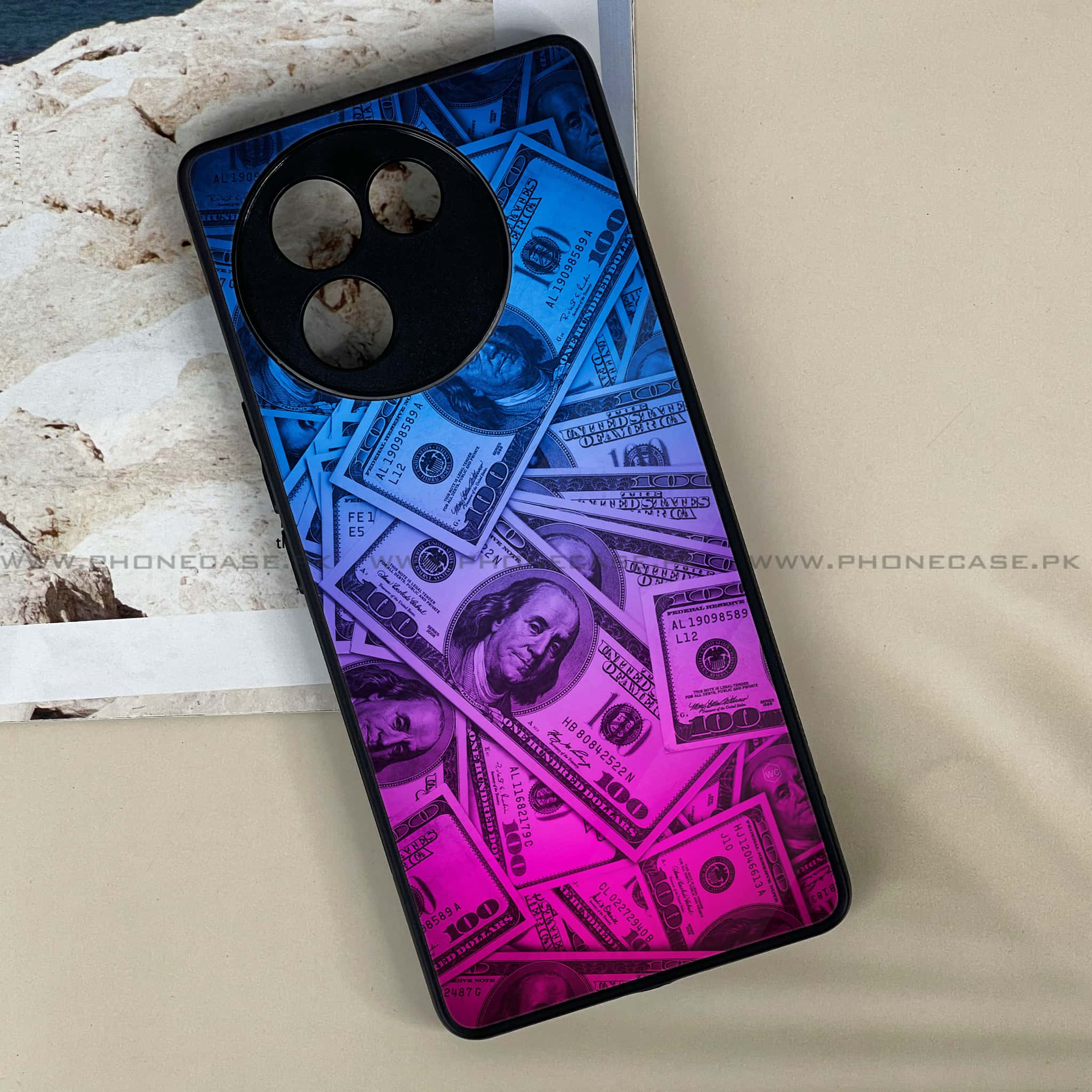 Vivo V30E - Dollar Series - Premium Printed Metal soft Bumper shock Proof Case