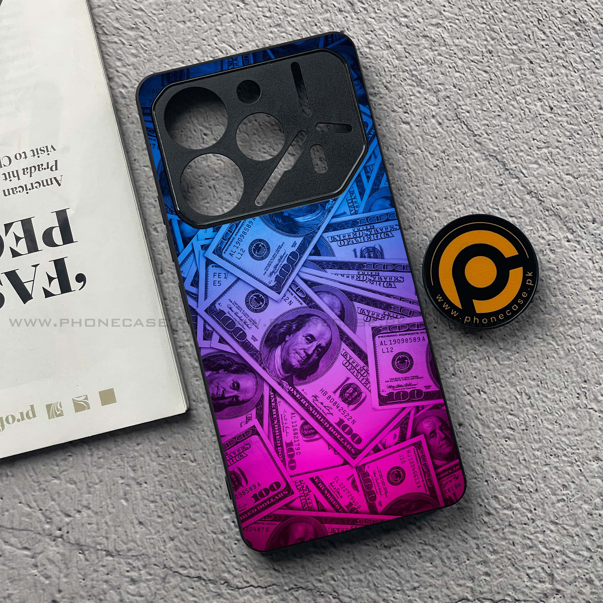 Tecno Pova 6 - Dollar Series - Premium Metal  Printed soft Bumper shock Proof Case