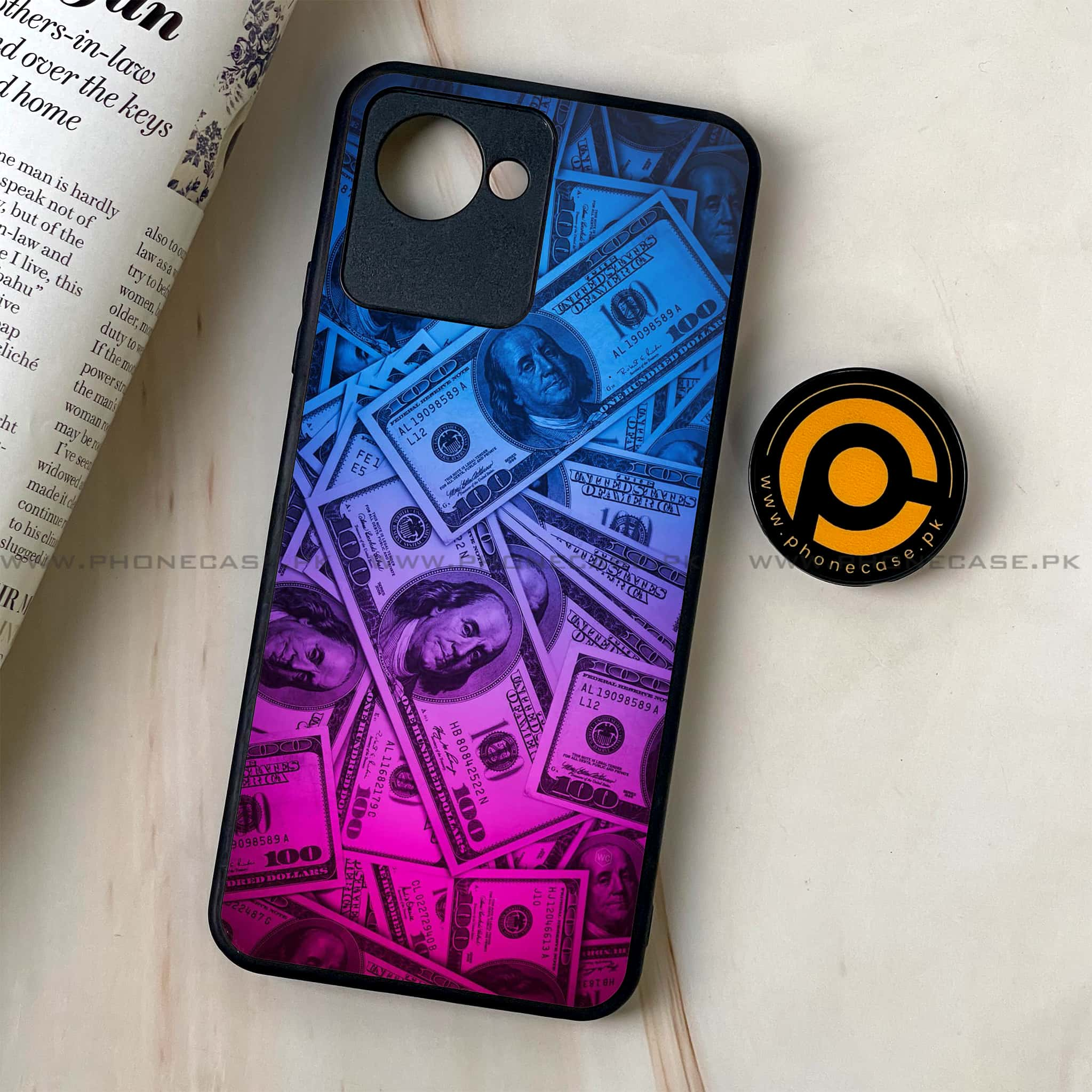 Realme C30 - Dollar Series - Premium Printed Glass soft Bumper shock Proof Case