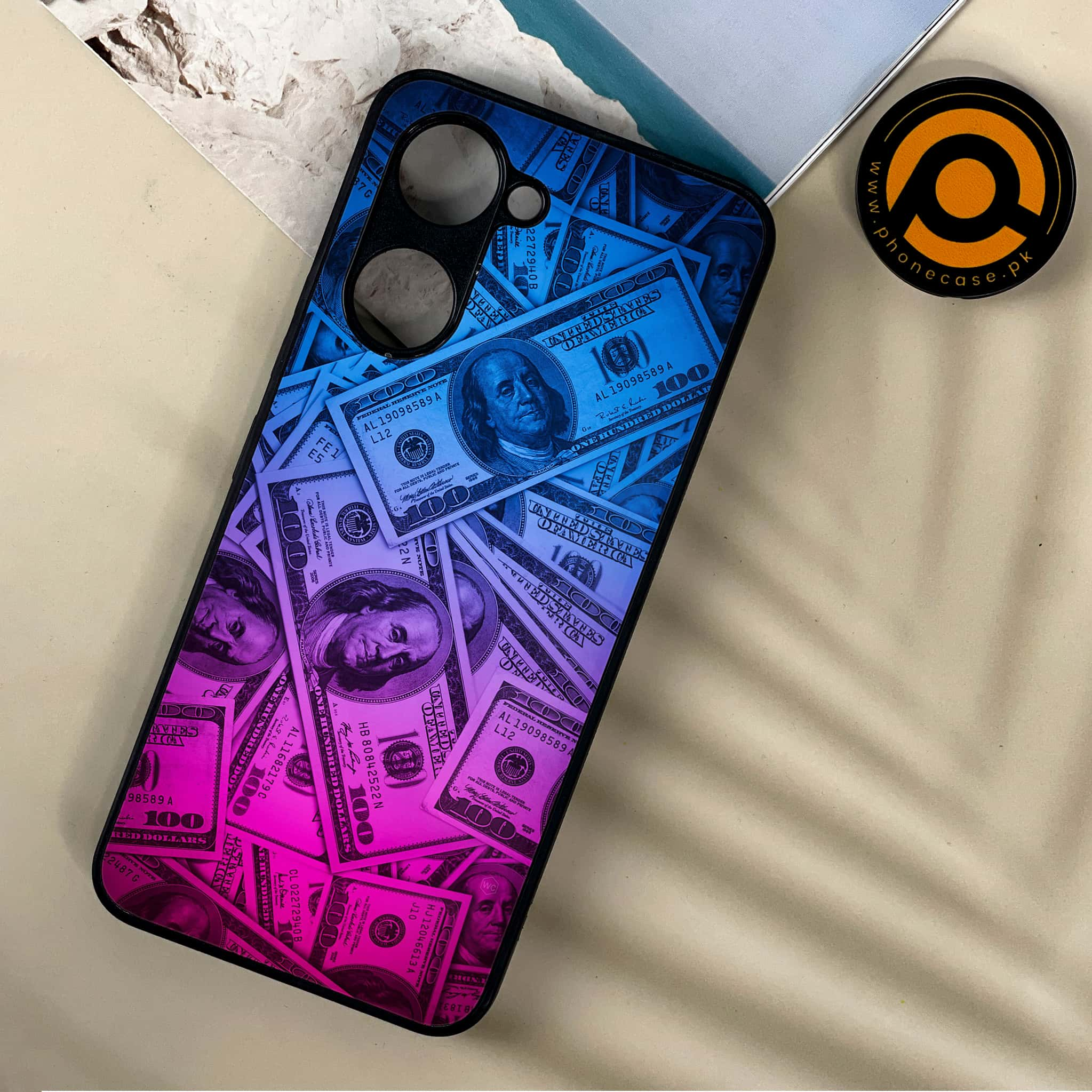 Vivo Y03 - Dollar Series - Premium Printed Metal soft Bumper shock Proof Case