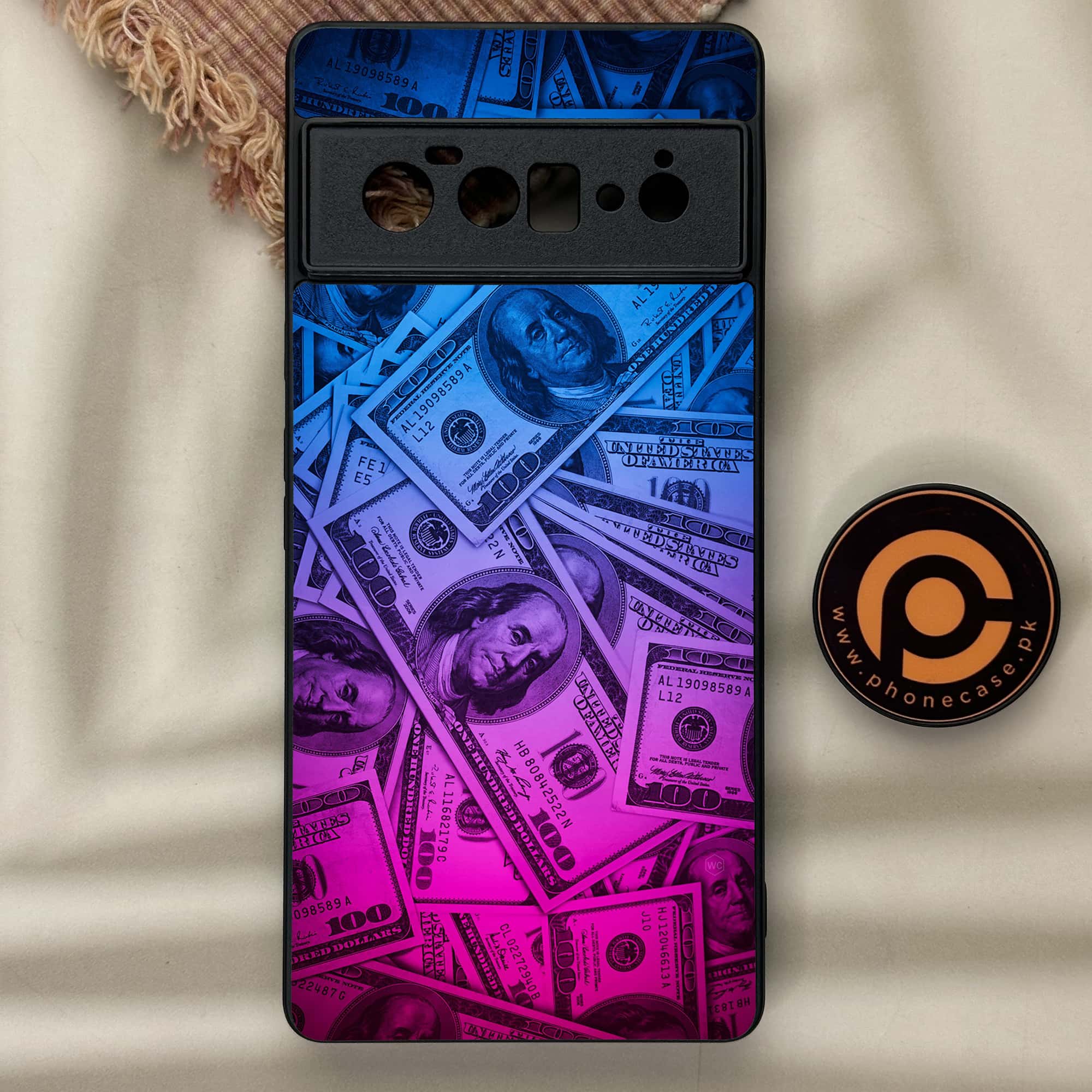 Google Pixel 6 Pro - Dollar Series - Premium Metal Printed soft Bumper Shock Proof Case