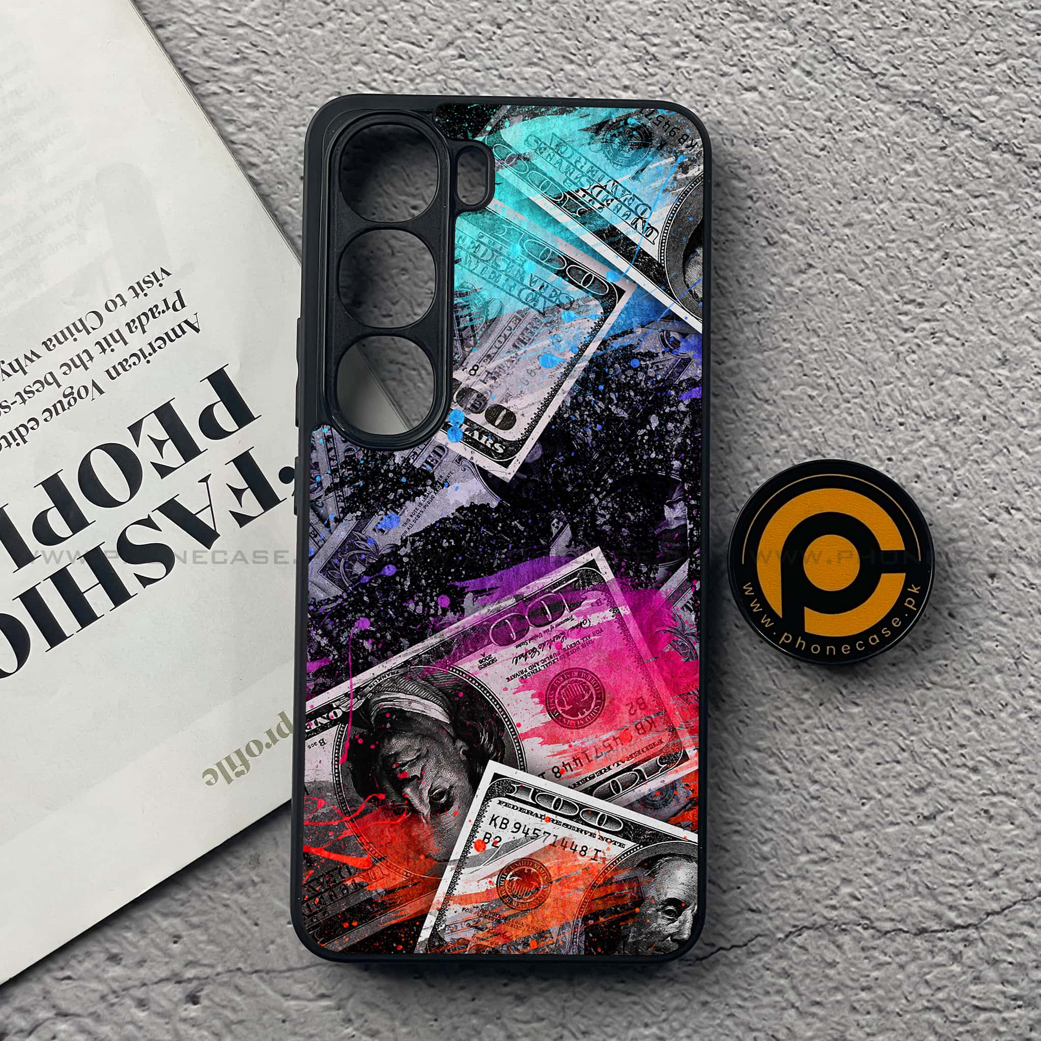 Vivo V40 Lite (IDN) - Dollar Series - Premium Metal Printed soft Bumper Shock Proof Case