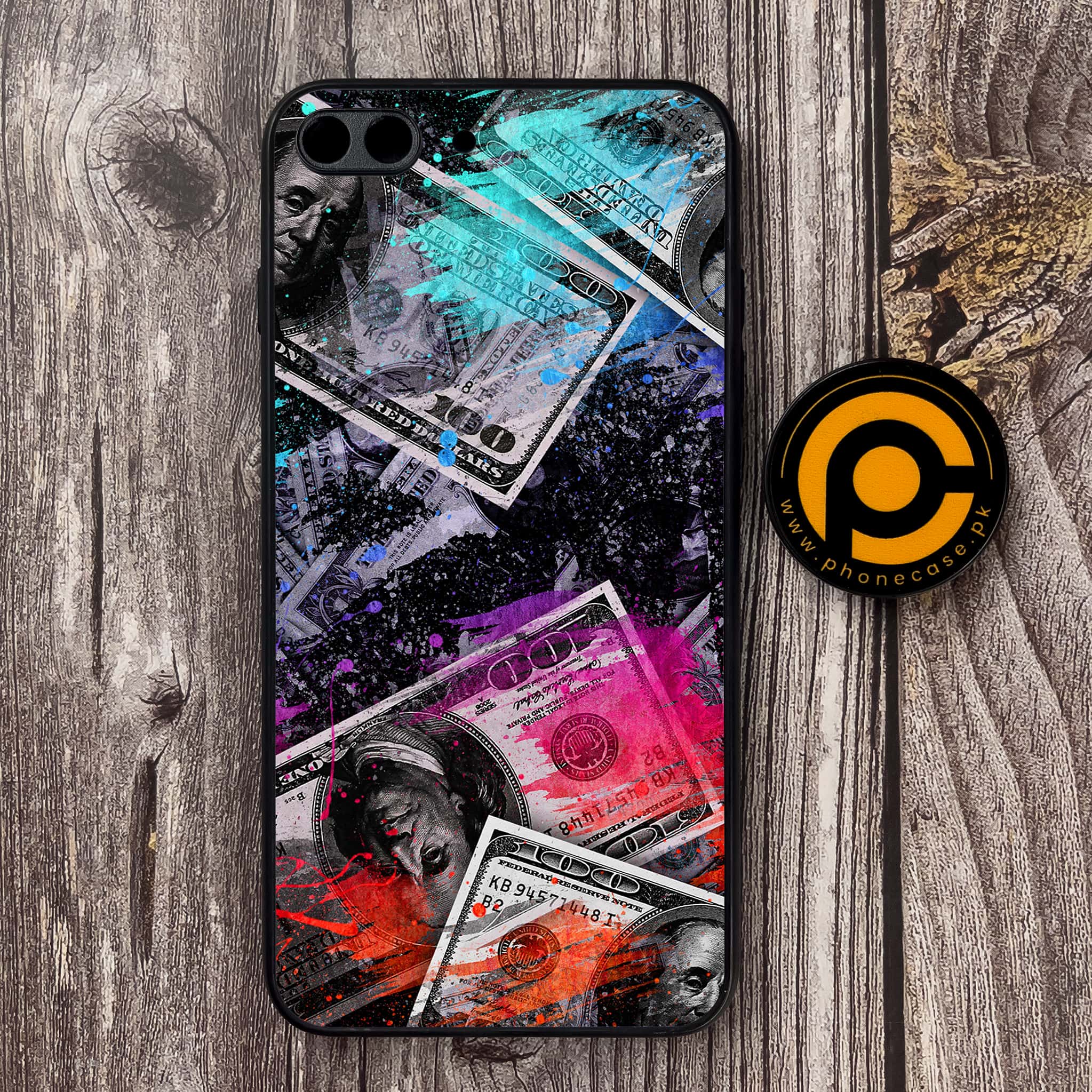 iPhone 7 Plus - Dollar Series - Premium Metal Printed soft Bumper shock Proof Case