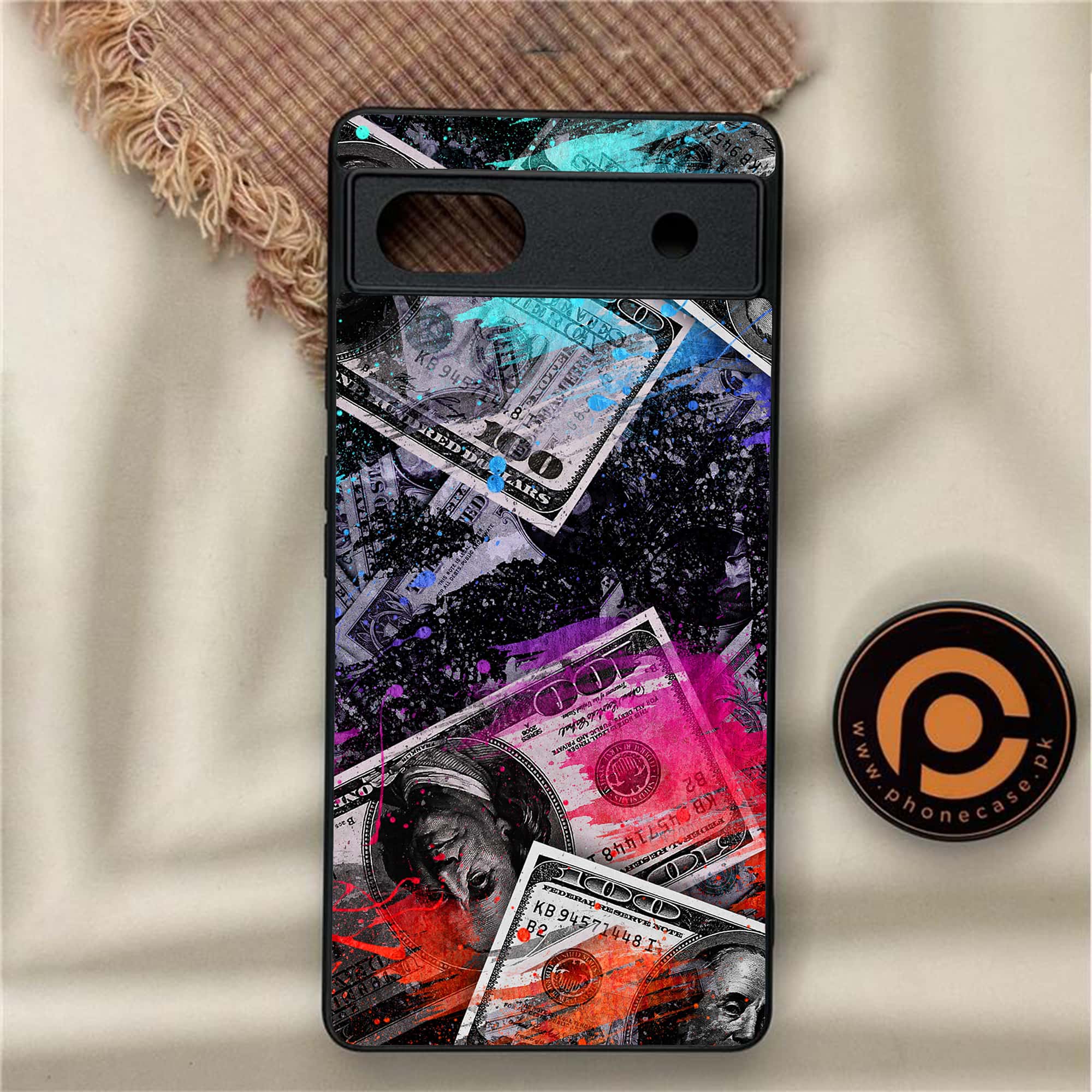 Google Pixel 6A - Dollar Series - Premium Metal Printed soft Bumper Shock Proof Case
