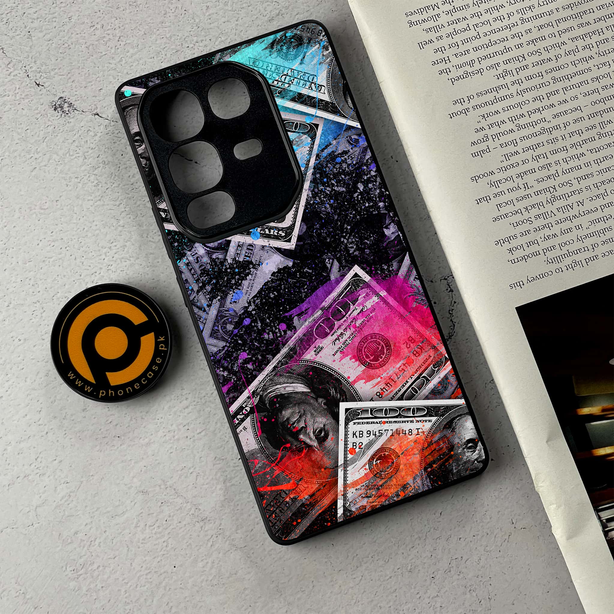Infinix Note 50 Pro Plus - Dollar Series - Premium Metal Printed Soft Bumper Shockproof Case