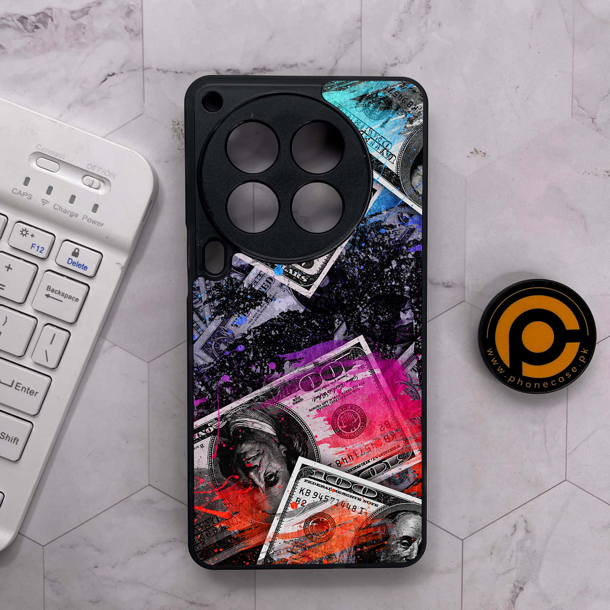 Tecno Camon 30 Premier - Dollar Series - Premium Metal Printed soft Bumper shock Proof Case