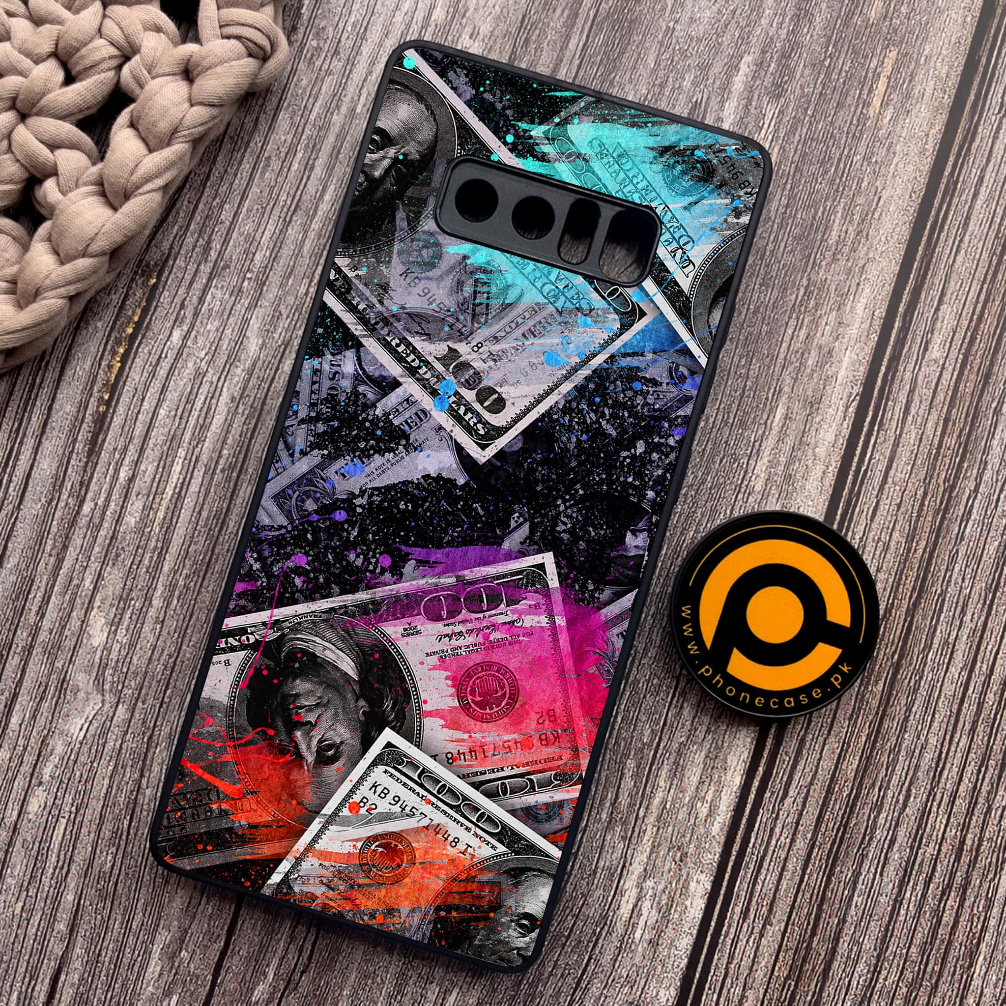 Samsung Galaxy Note 8 - Dollar Series - Premium Metal Printed soft Bumper shock Proof Case