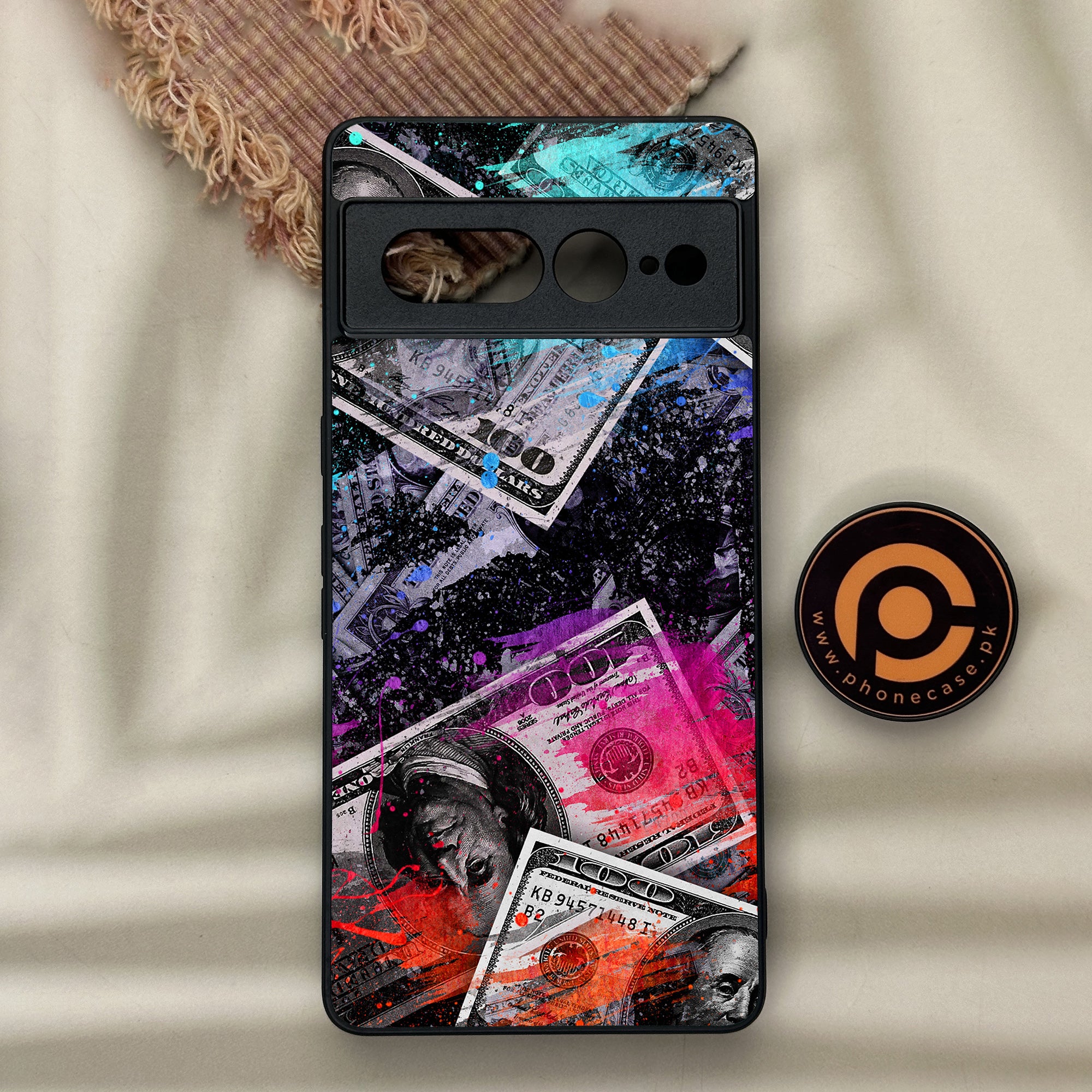 Google Pixel 7 Pro - Dollar Series - Premium Metal Printed soft Bumper Shock Proof Case