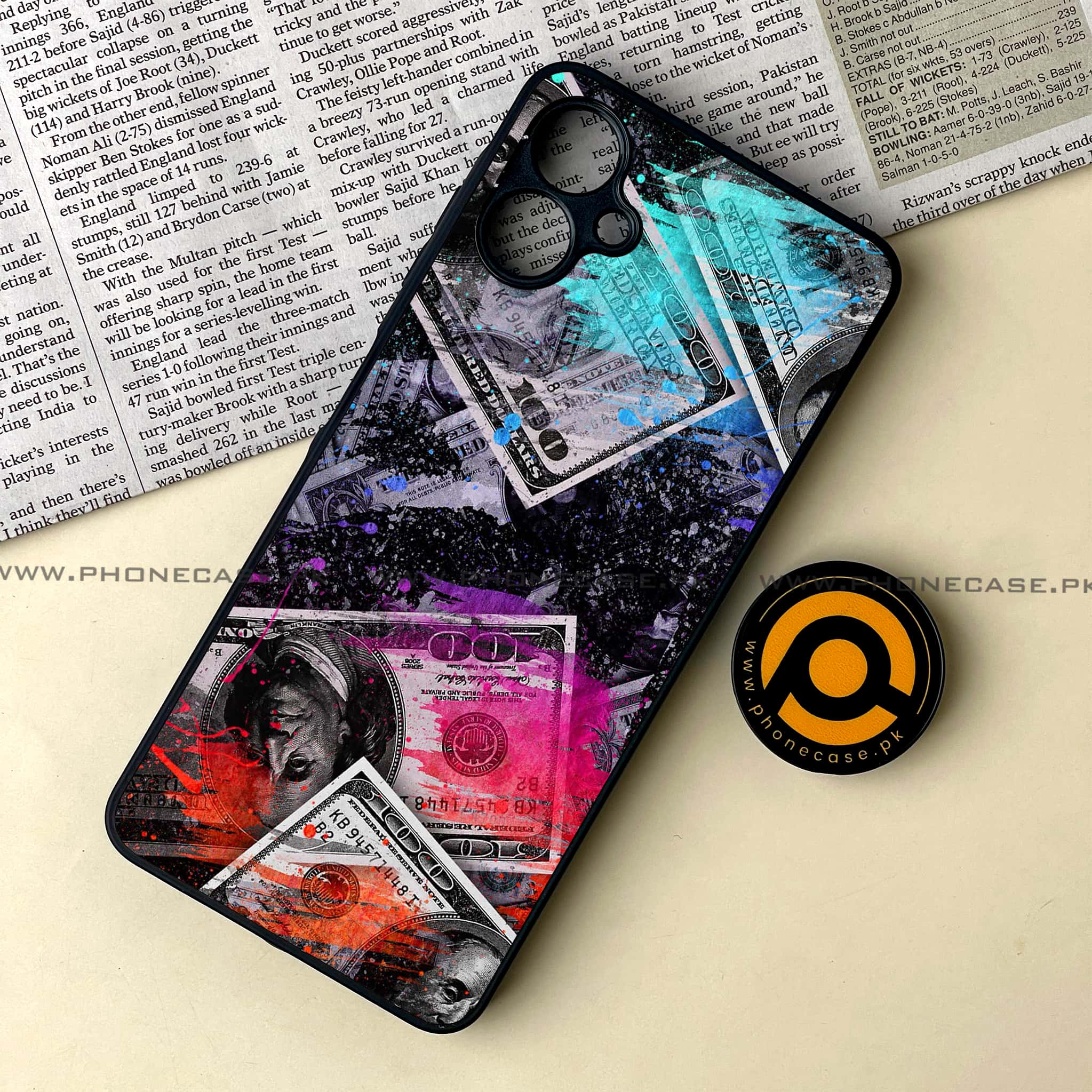 Samsung Galaxy A06  - Dollar Series - Premium Metal Printed soft Bumper shock Proof Case