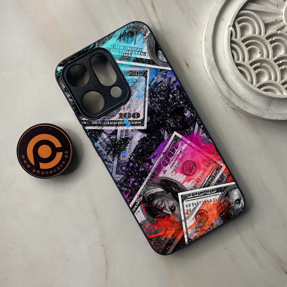 Oppo Reno 14 5G - Dollar Series - Premium Metal Printed soft Bumper shock Proof Case