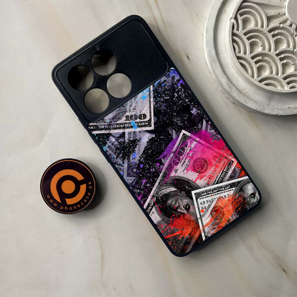 Xiaomi Poco F6 Pro - Dollar Series - Premium Metal Printed soft Bumper shock Proof Case