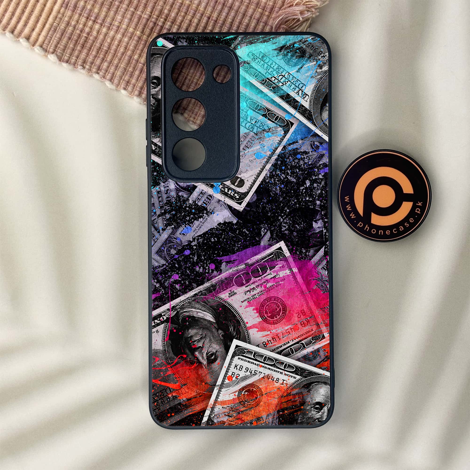 Oppo A5 2025 - Dollar Series - Premium Metal Printed soft Bumper shock Proof Case