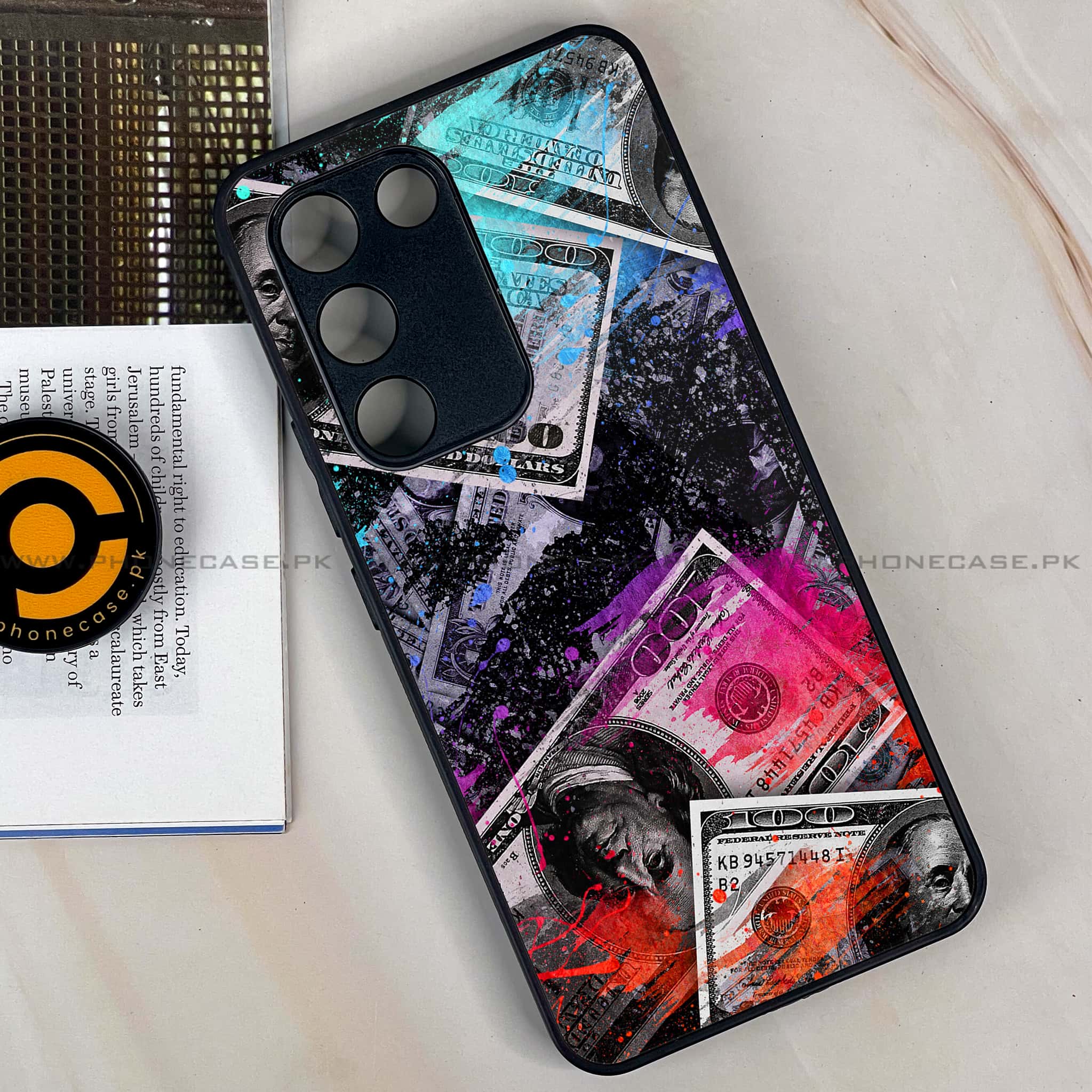 Vivo Y200e - Dollar Series - Premium Metal Printed soft Bumper shock Proof Case
