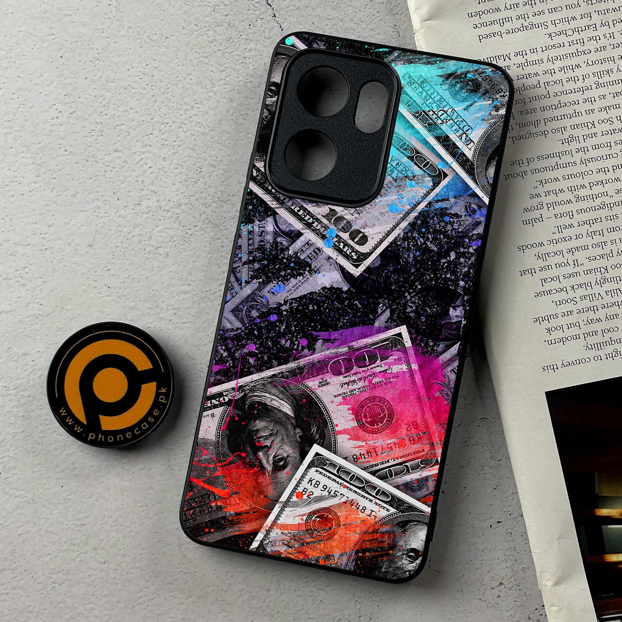 Oppo Reno 14F - Dollar Series - Premium Metal Printed Soft Bumper Shockproof Case