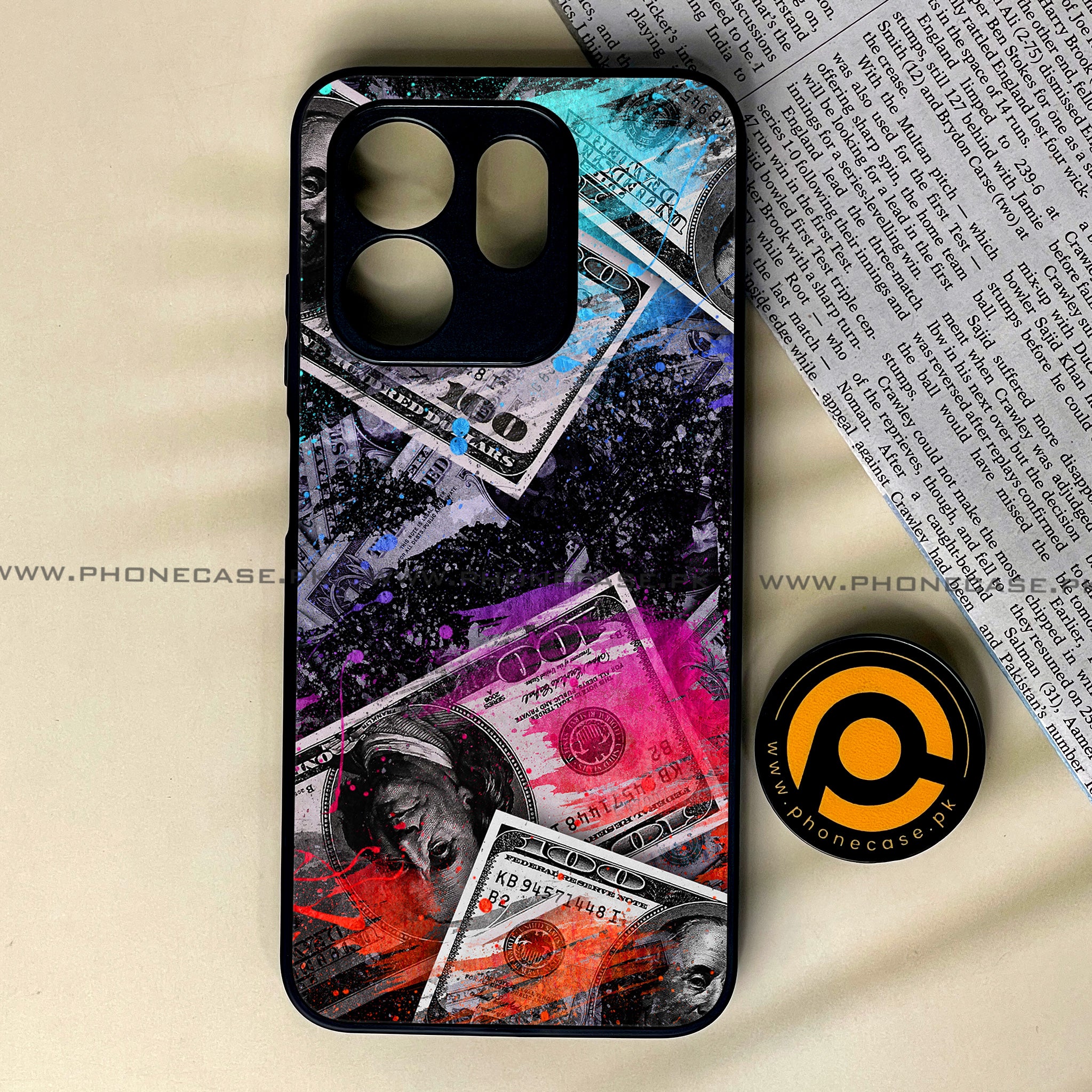Infinix Hot 50i - Dollar Series - Premium Metal Printed soft Bumper shock Proof Case