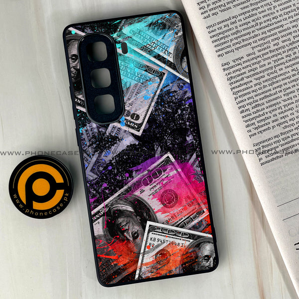 Infinix Hot 50 Pro Plus - Dollar Design 4- Premium Metal Printed soft Bumper shock Proof Case CS-43982