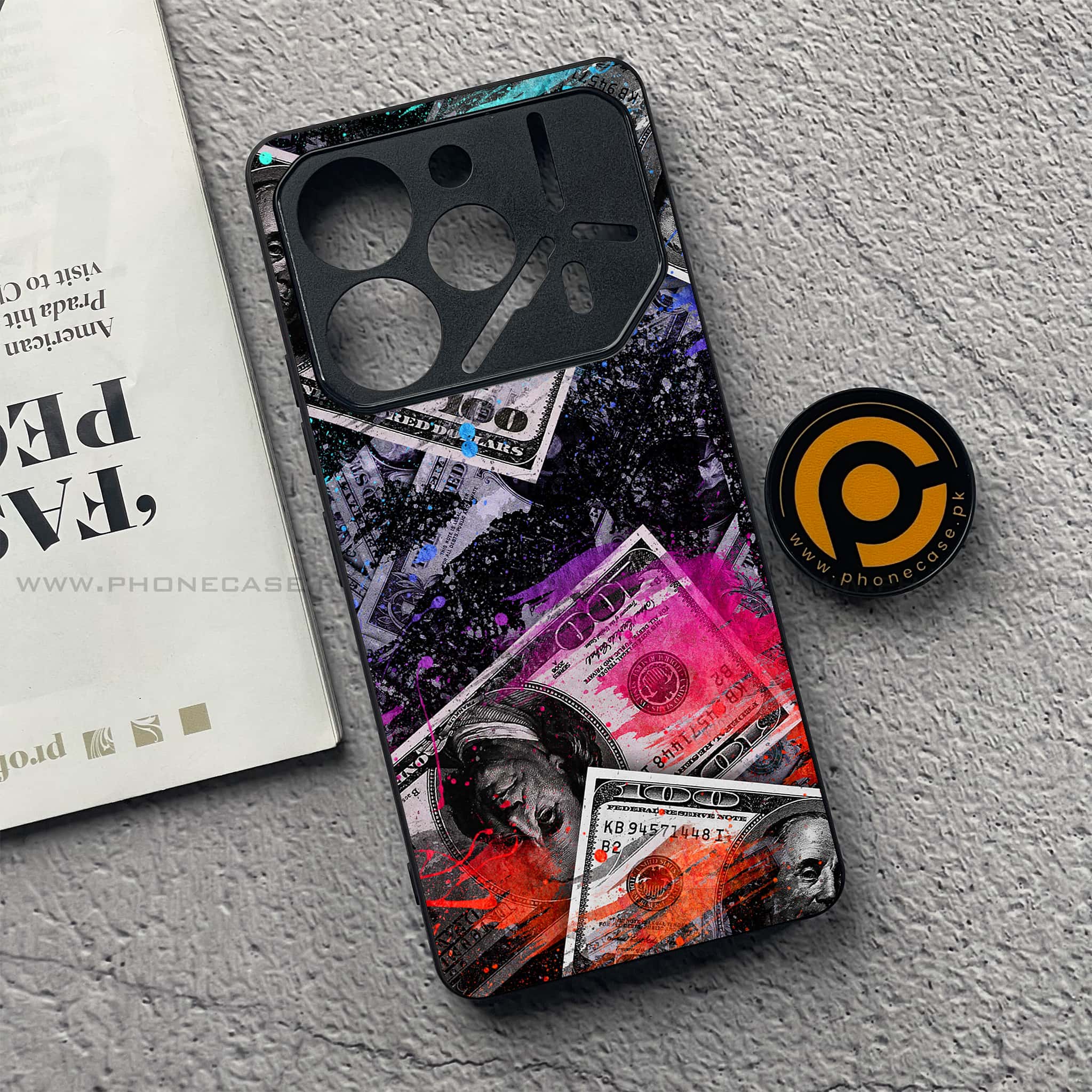 Tecno Pova 6 - Dollar Series - Premium Metal  Printed soft Bumper shock Proof Case