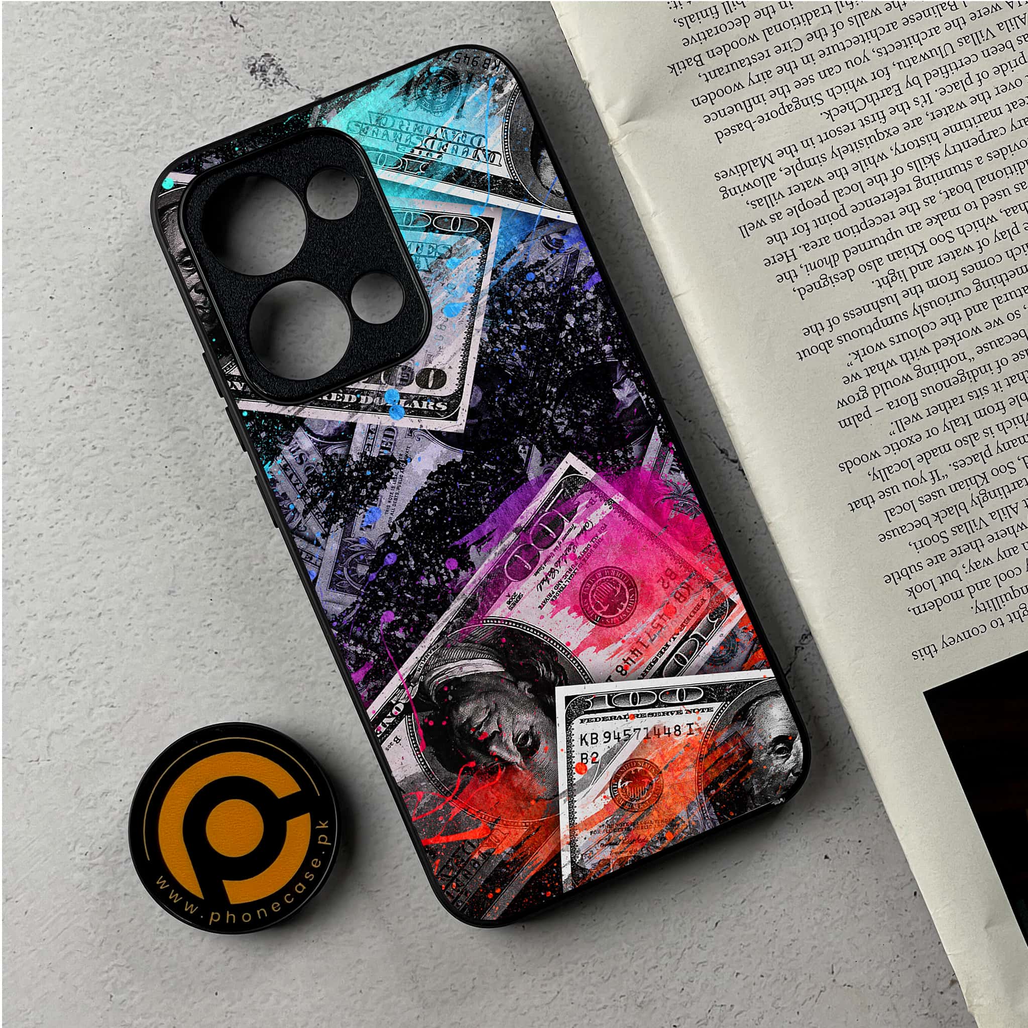 Oppo Reno 13 - Dollar Series - Premium Metal Printed Soft Bumper Shockproof Case