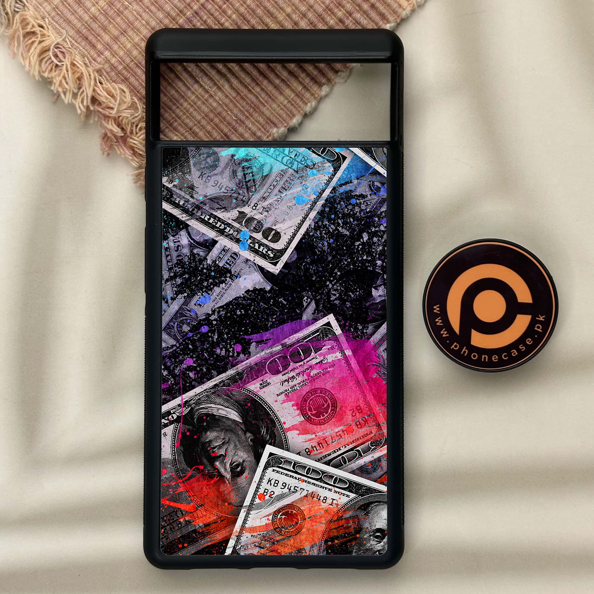 Google Pixel 6 - Dollar Series - Premium Metal Printed soft Bumper Shock Proof Case