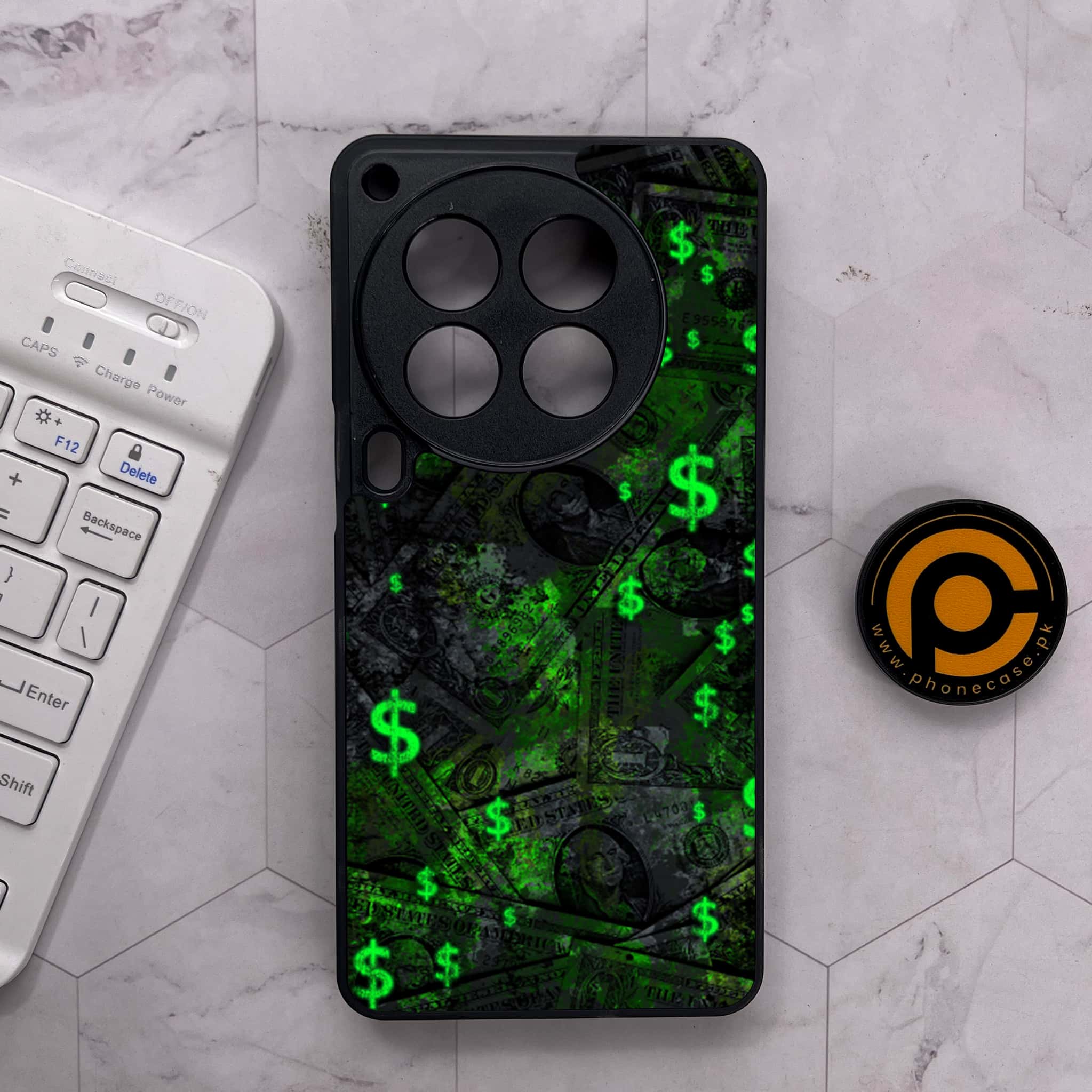 Tecno Camon 30 Premier - Dollar Series - Premium Metal Printed soft Bumper shock Proof Case