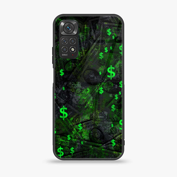 Xiaomi Redmi Note 11 4G- Dollar Series  Design 5 - Premium Printed Glass soft Bumper shock Proof Case  CS-19027
