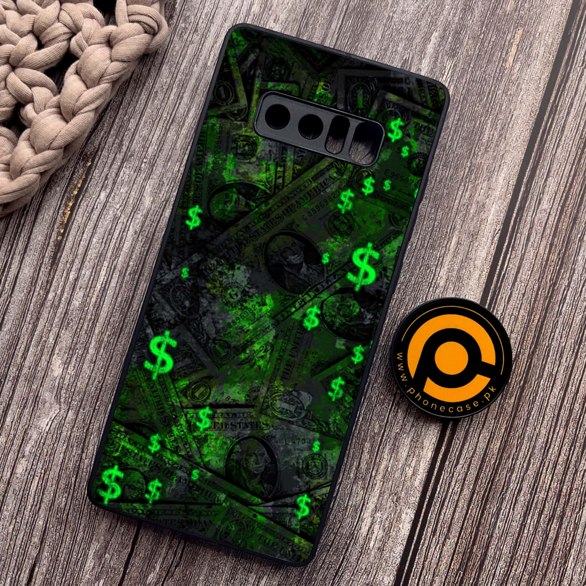 Samsung Galaxy Note 8 - Dollar Series - Premium Metal Printed soft Bumper shock Proof Case