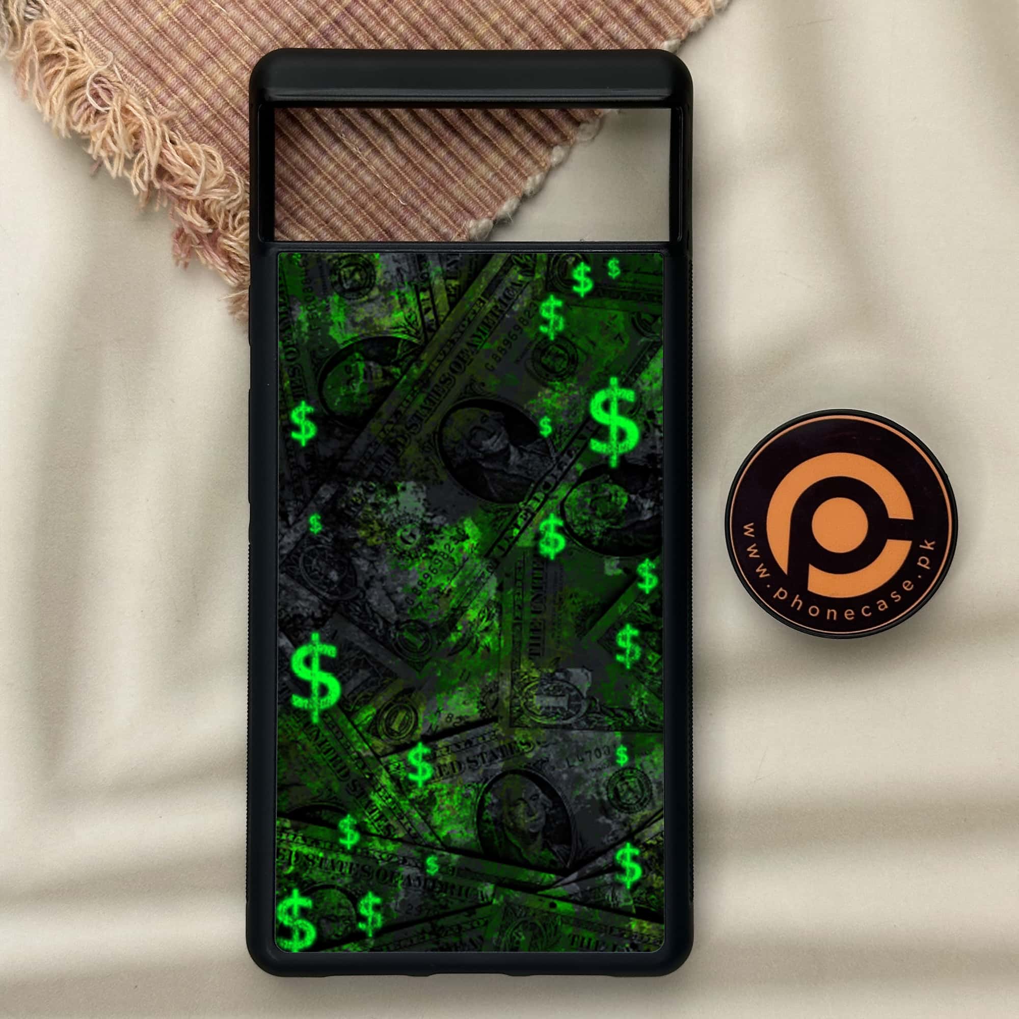 Google Pixel 6 - Dollar Series - Premium Metal Printed soft Bumper Shock Proof Case