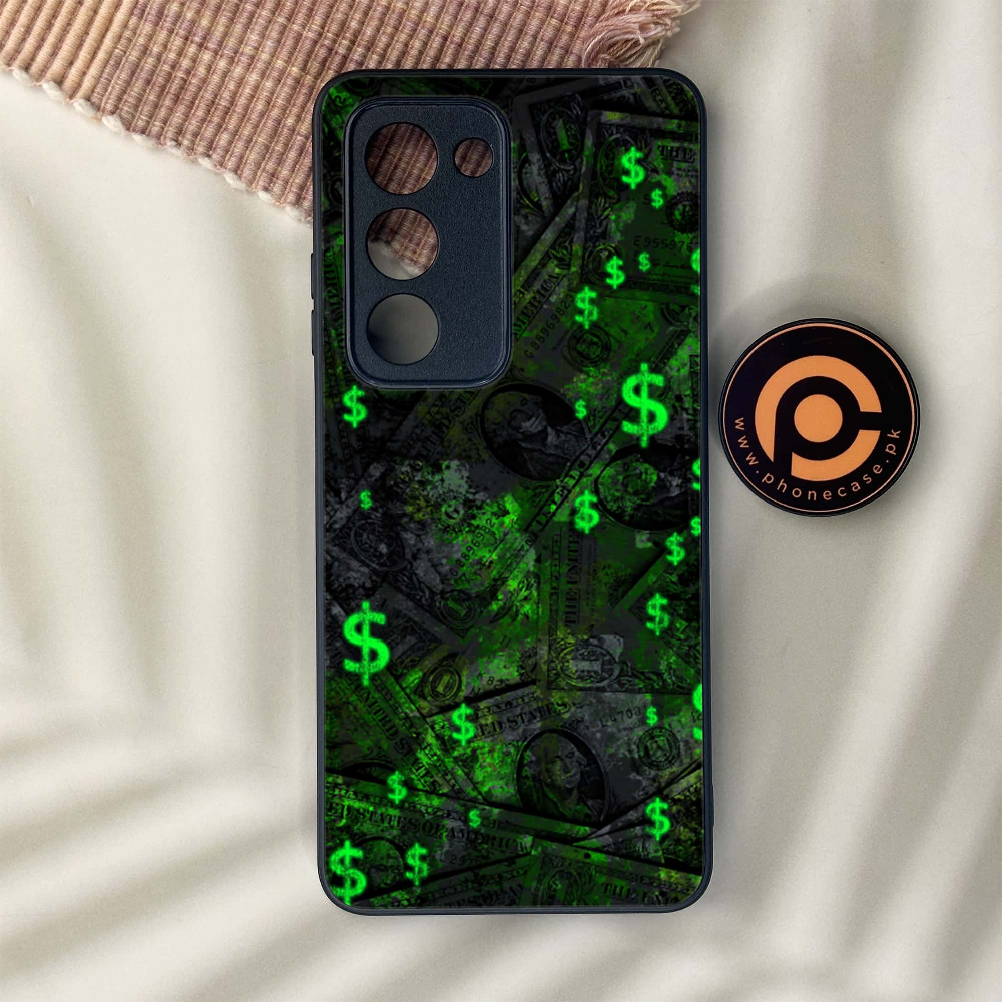 Oppo A5 2025 - Dollar Series - Premium Metal Printed soft Bumper shock Proof Case