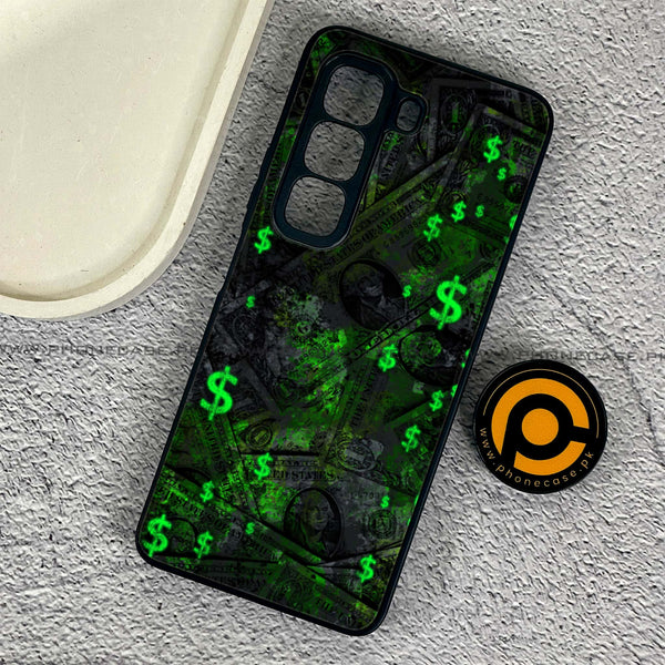 Infinix Hot 50 Pro - Dollar Design 5- Premium Metal Printed soft Bumper shock Proof Case CS-44818