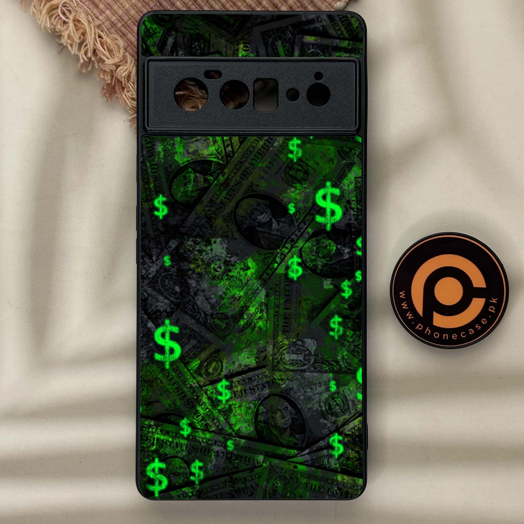 Google Pixel 6 Pro - Dollar Series - Premium Metal Printed soft Bumper Shock Proof Case