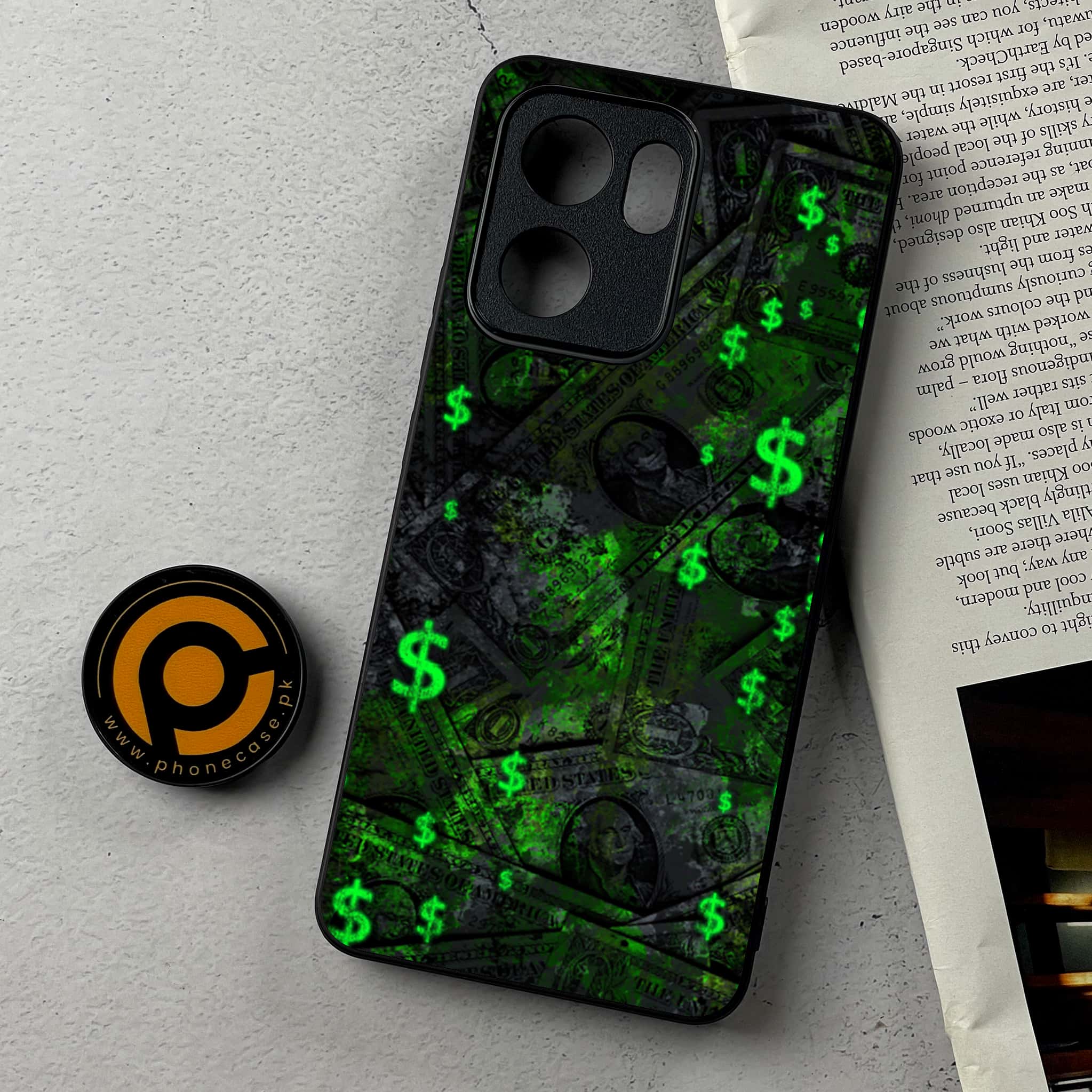Oppo Reno 14F - Dollar Series - Premium Metal Printed Soft Bumper Shockproof Case